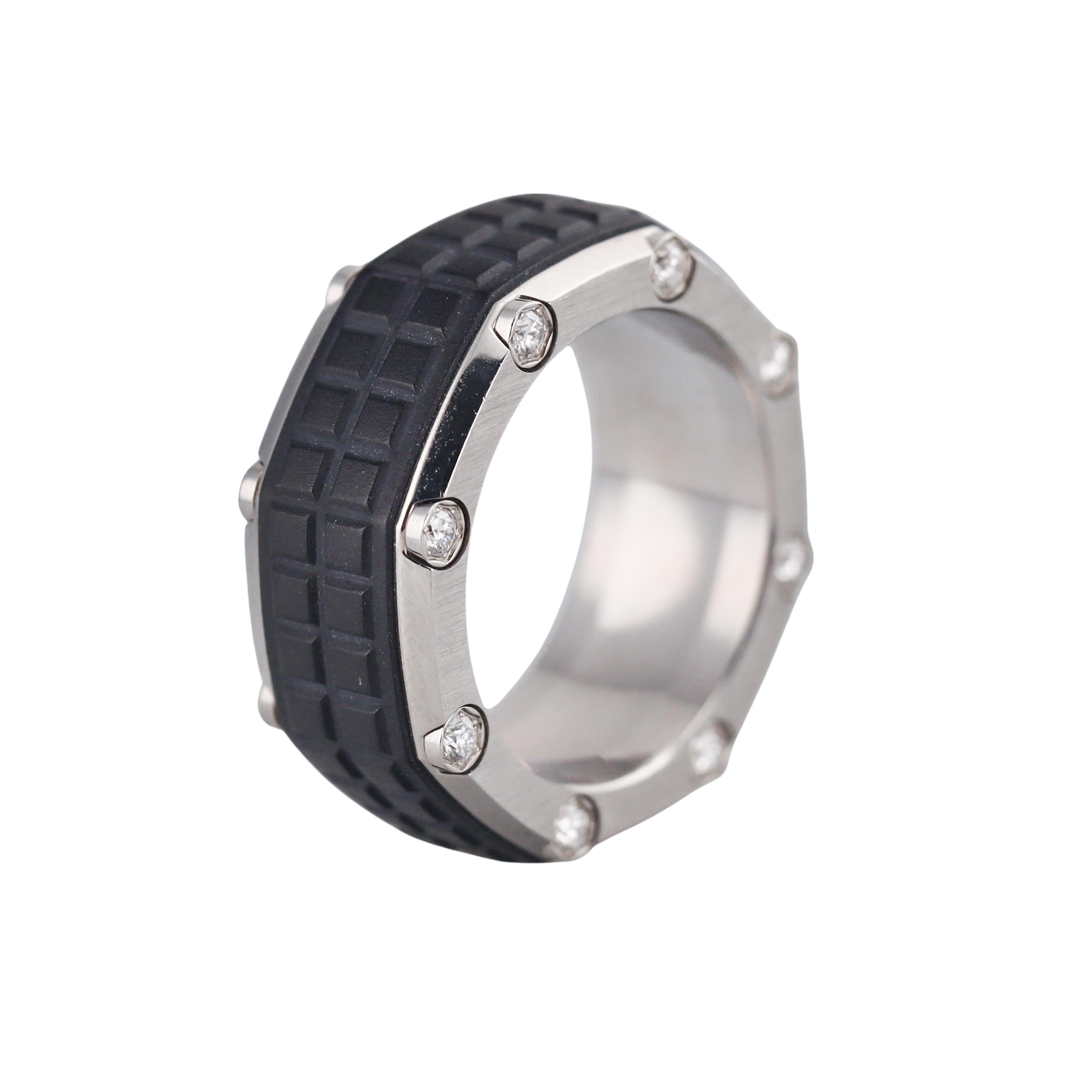 Audemars Piguet Royal Oak Offshore Diamond Rubber Titanium Ring