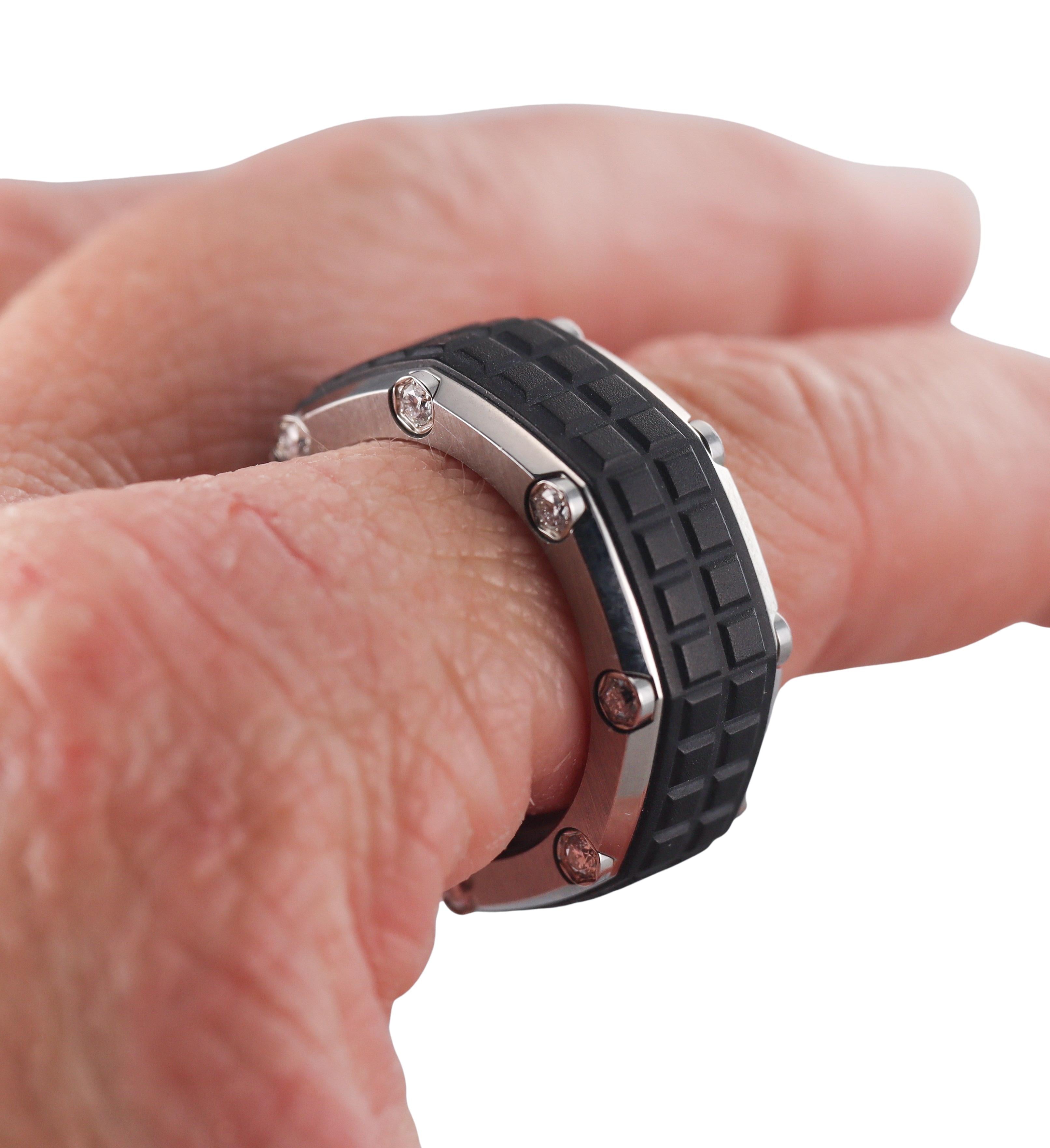 Audemars Piguet Royal Oak Offshore Diamond Rubber Titanium Ring