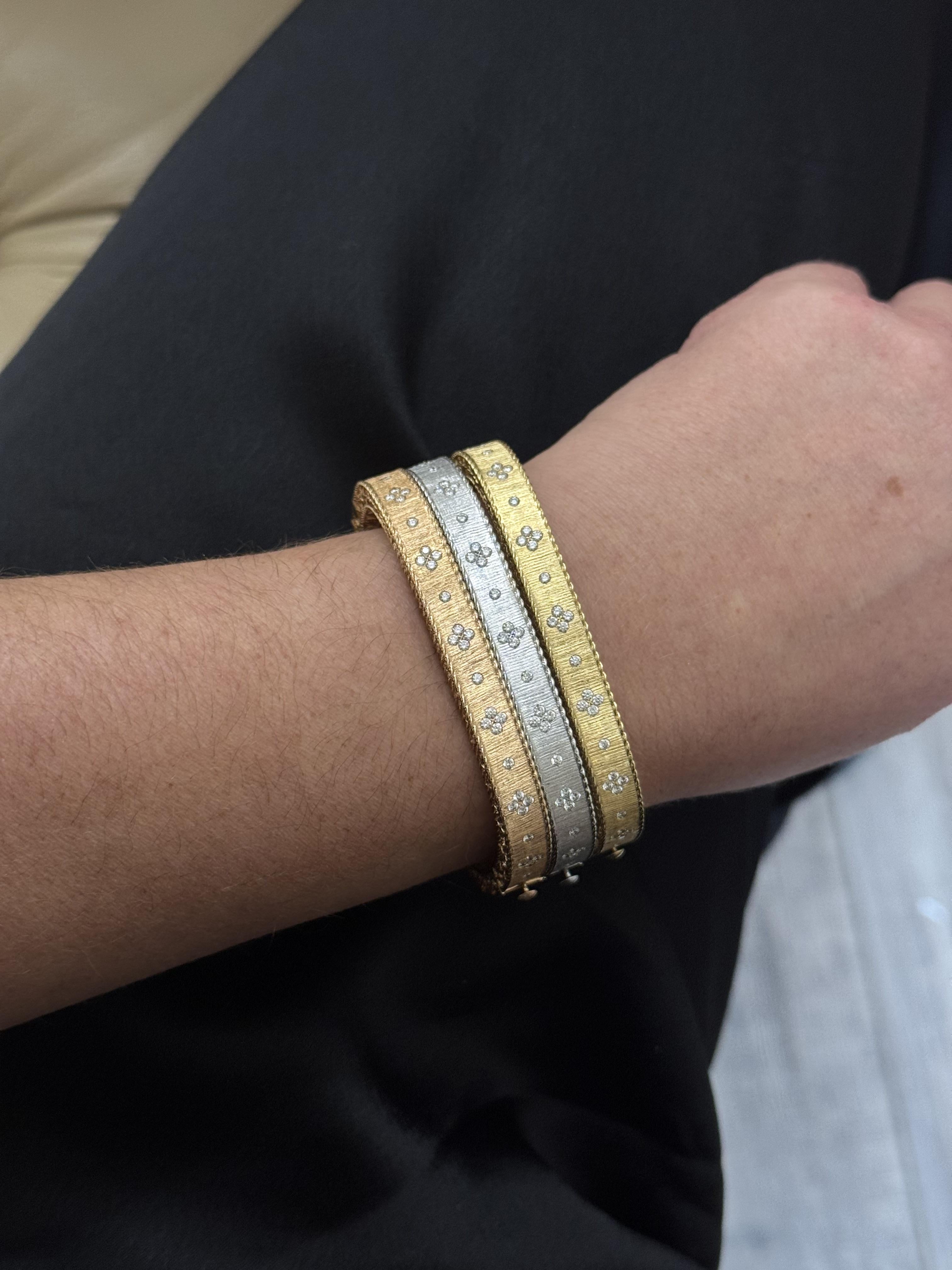 Roberto Coin Princess Rose Gold Diamond Bracelet