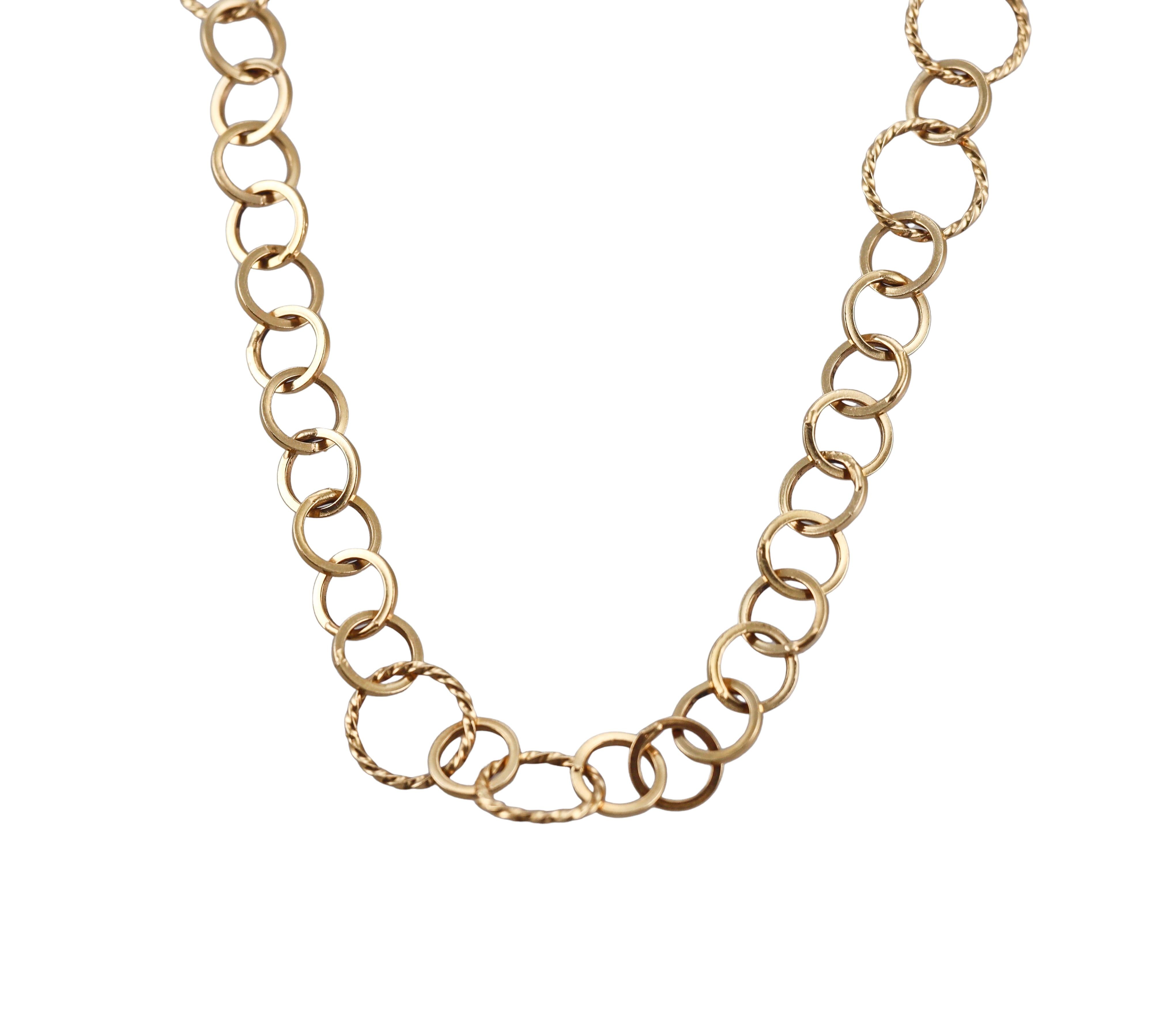 Vintage Tiffany & Co Yellow Gold Chain Link Necklace