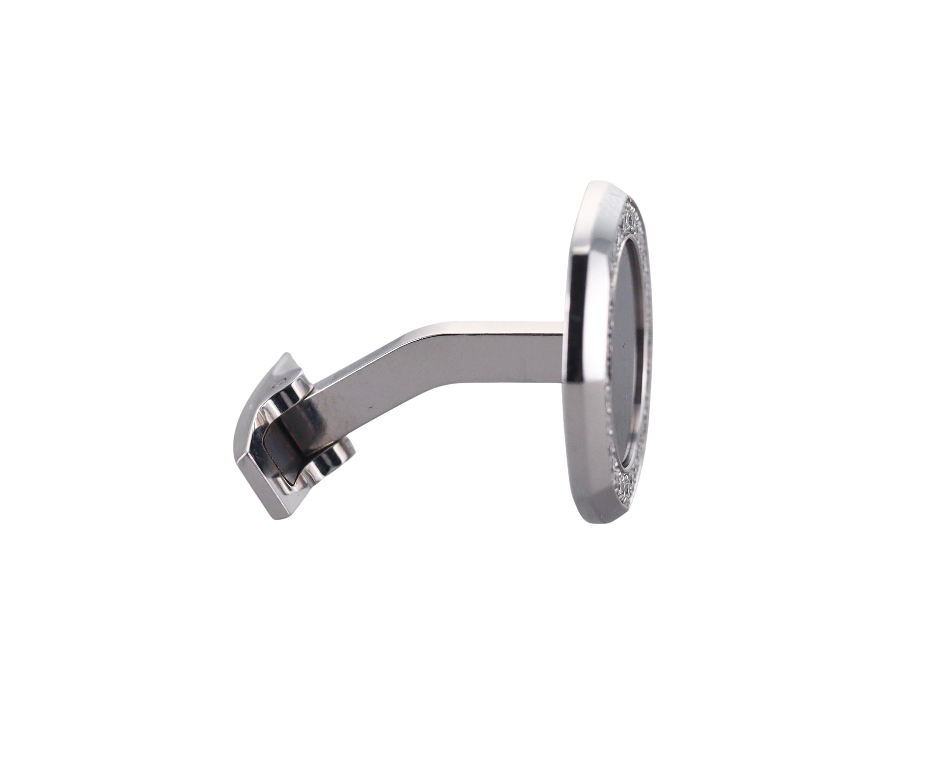 Audemars Piguet Diamond Onyx Gold Tuxedo Cufflinks