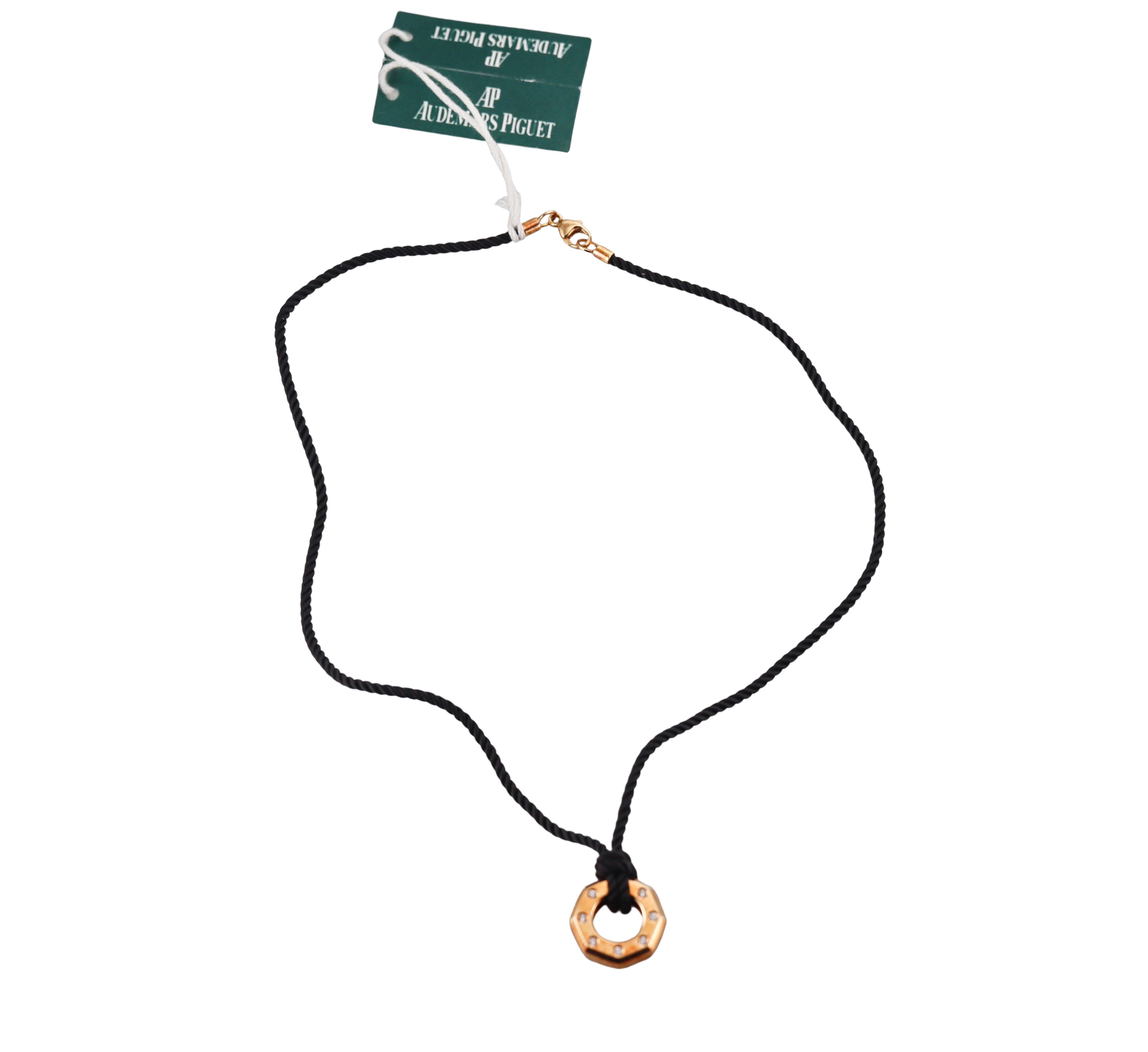 Audemars Piguet Royal Oak Diamond Gold Small Pendant Necklace