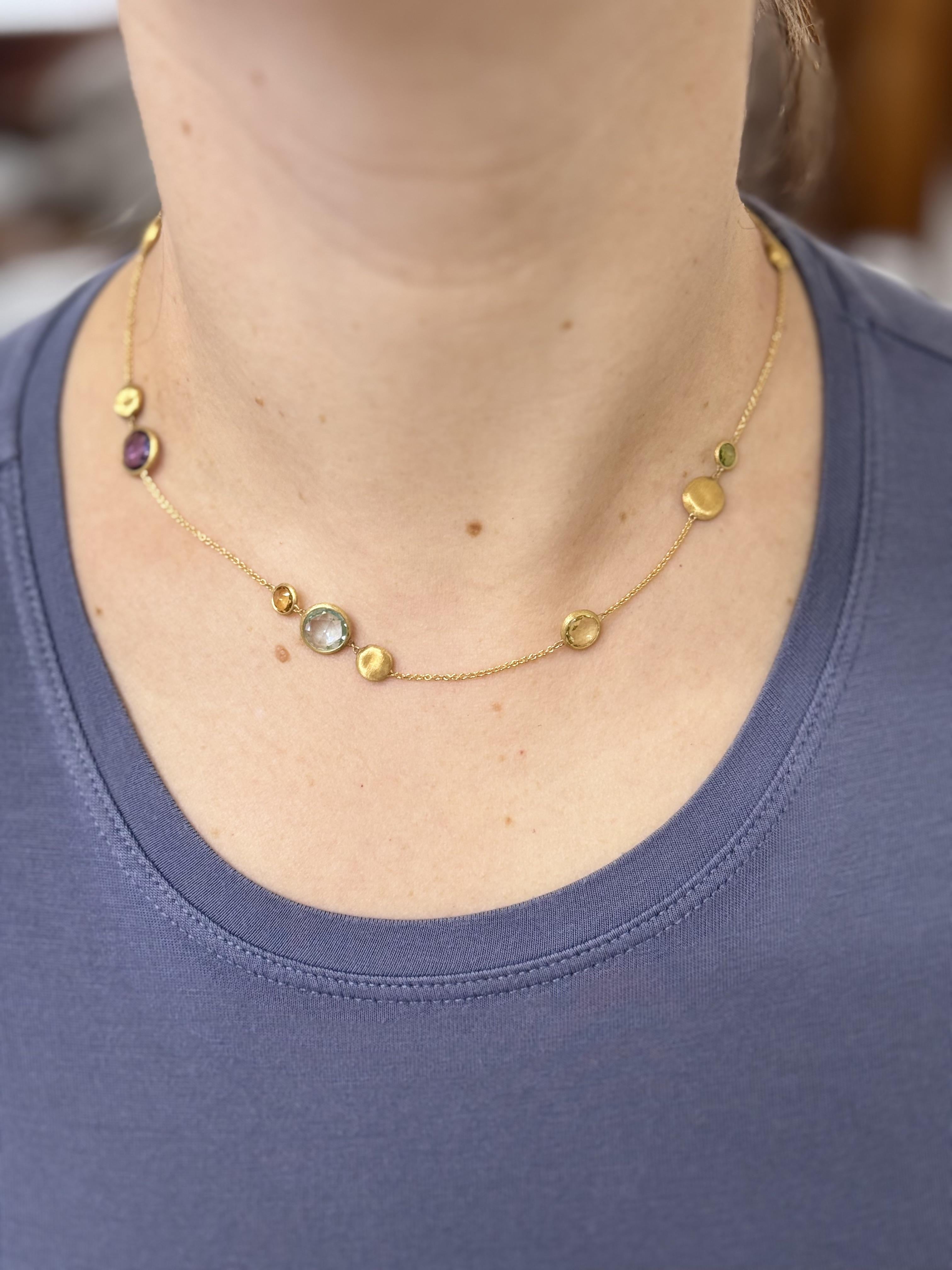 Marco Bicego Jaipur Multi Gemstone Gold Necklace