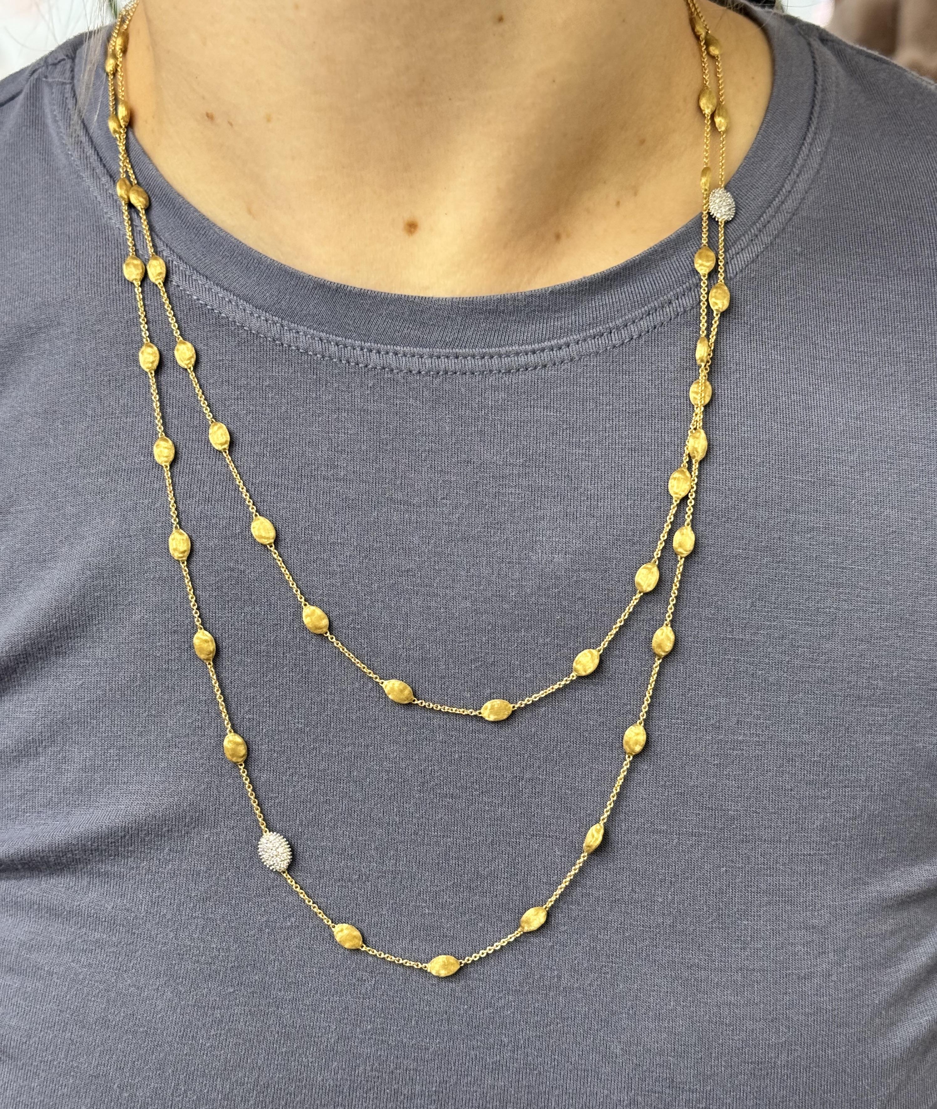 Marco Bicego Siviglia Diamond Gold Long Necklace