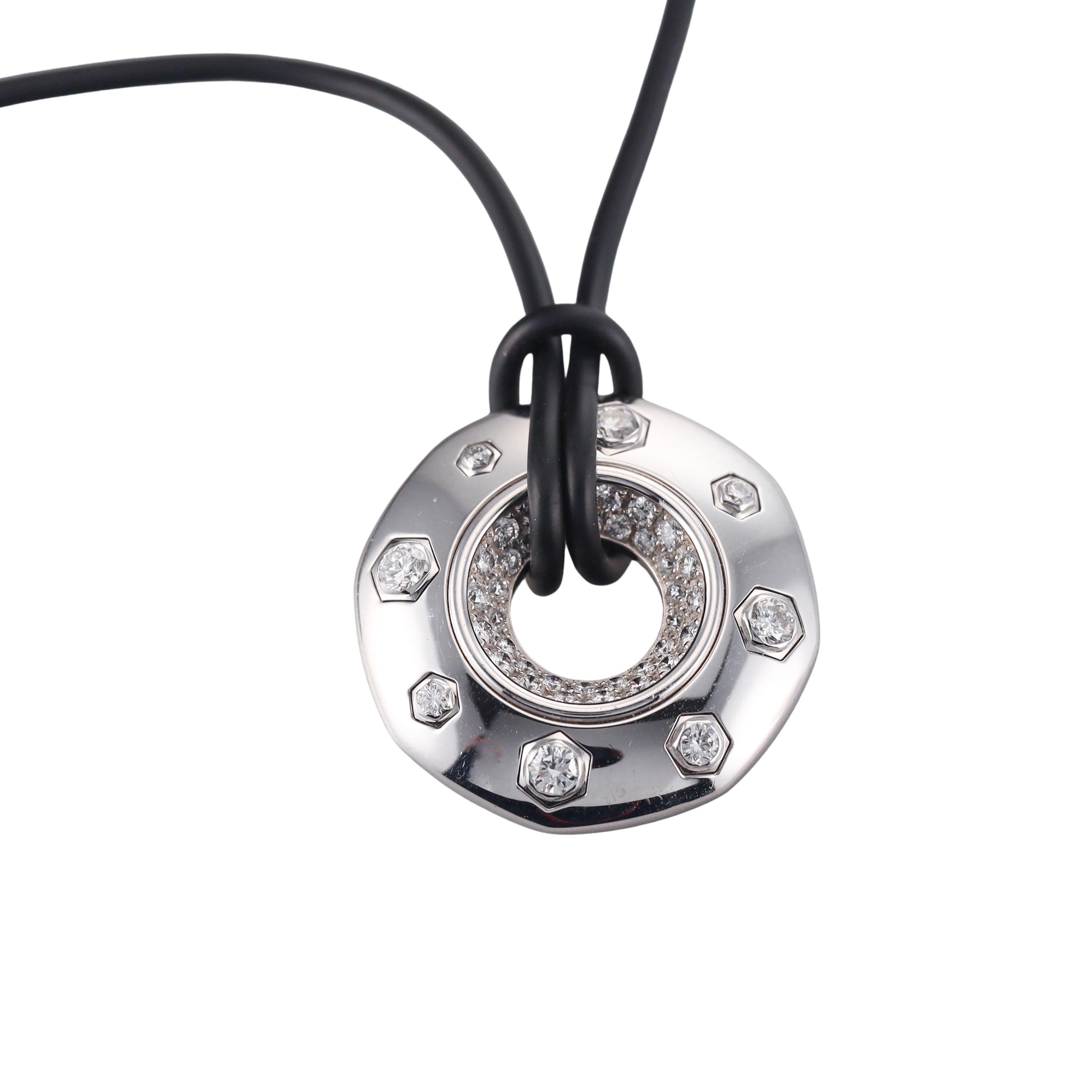 Audemars Piguet Lady Royal Oak Diamond Gold Large Pendant Necklace