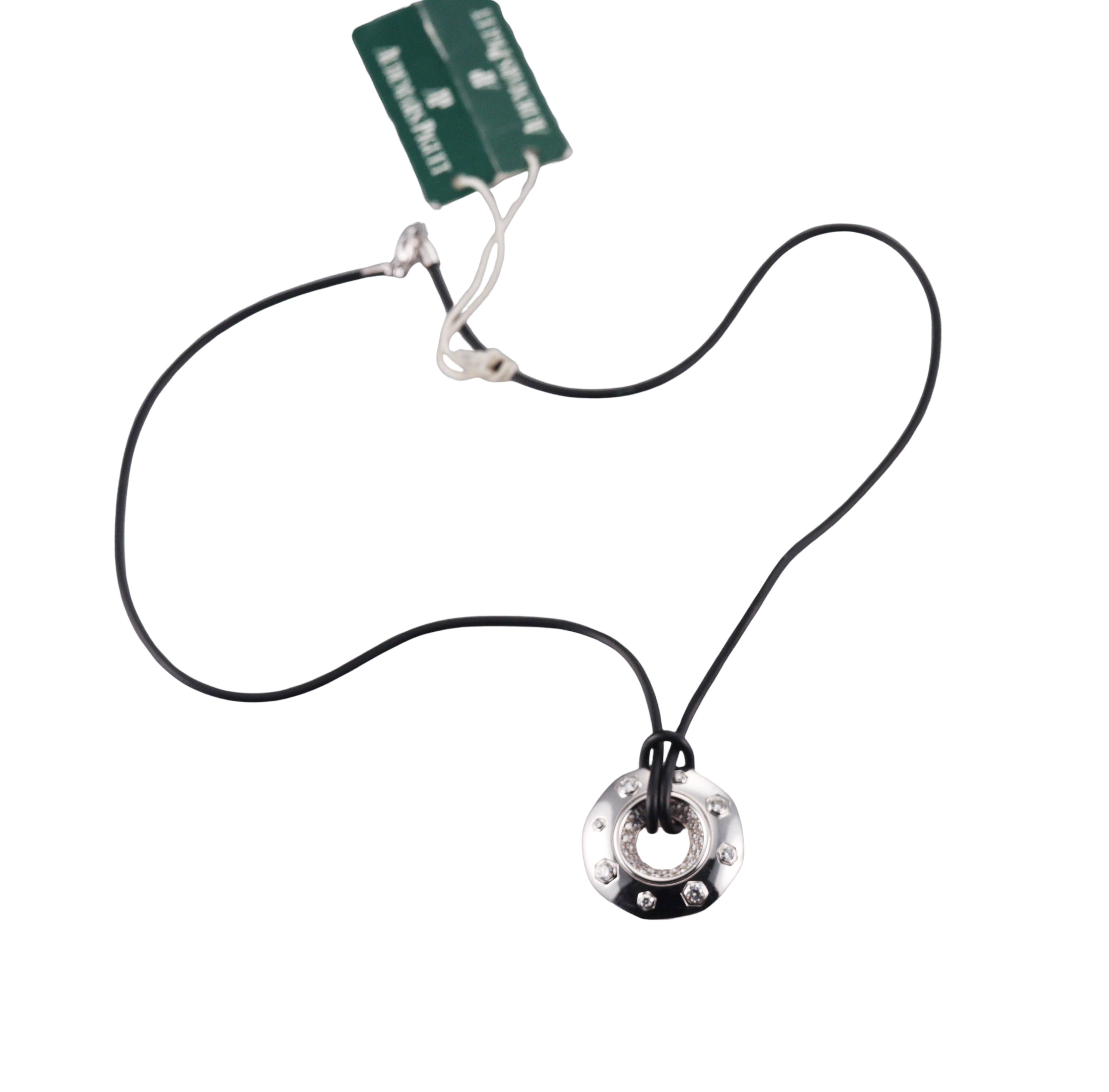 Audemars Piguet Lady Royal Oak Diamond Gold Large Pendant Necklace