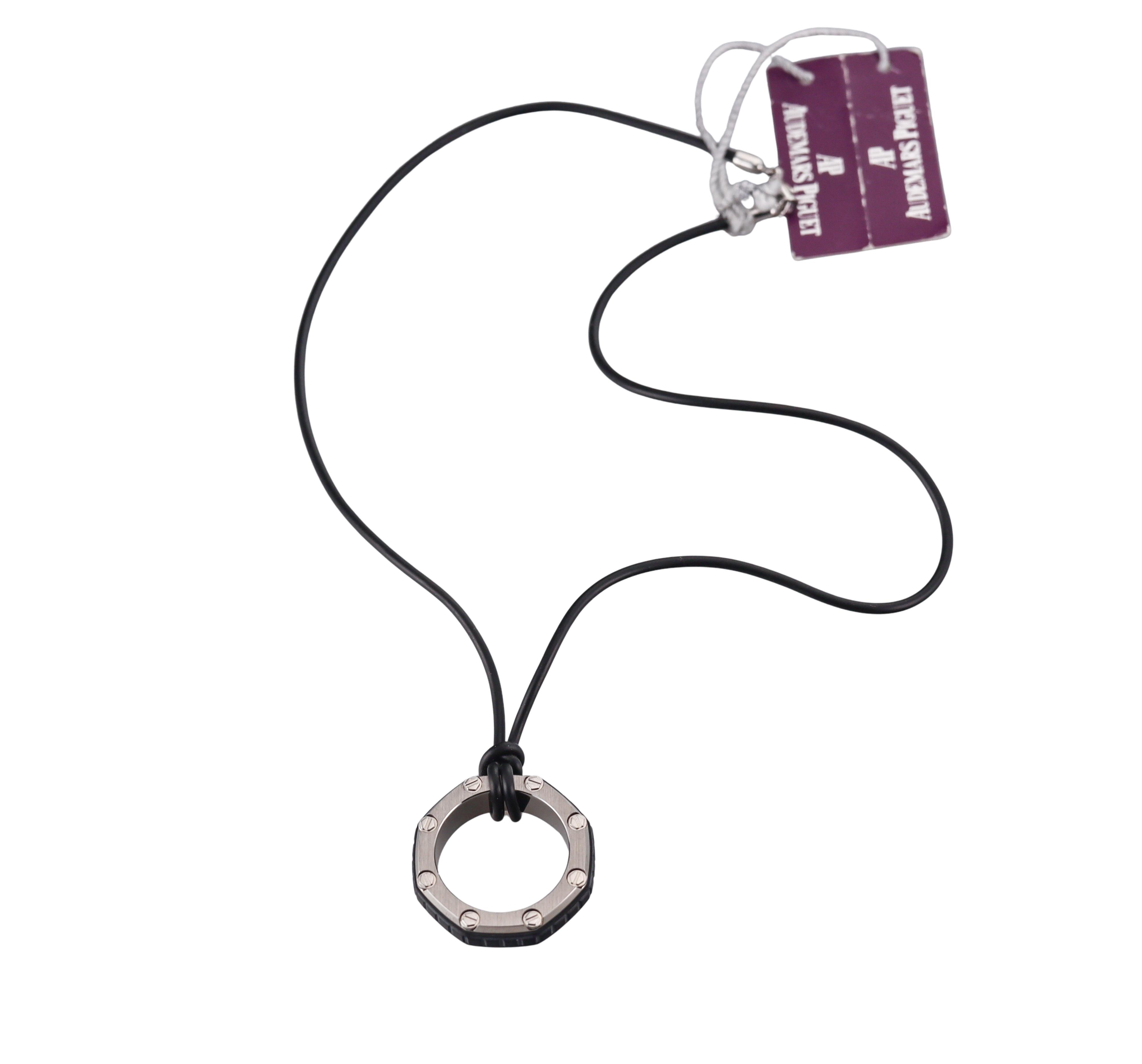 Audemars Piguet Royal Oak Offshore Titanium Rubber Pendant Necklace