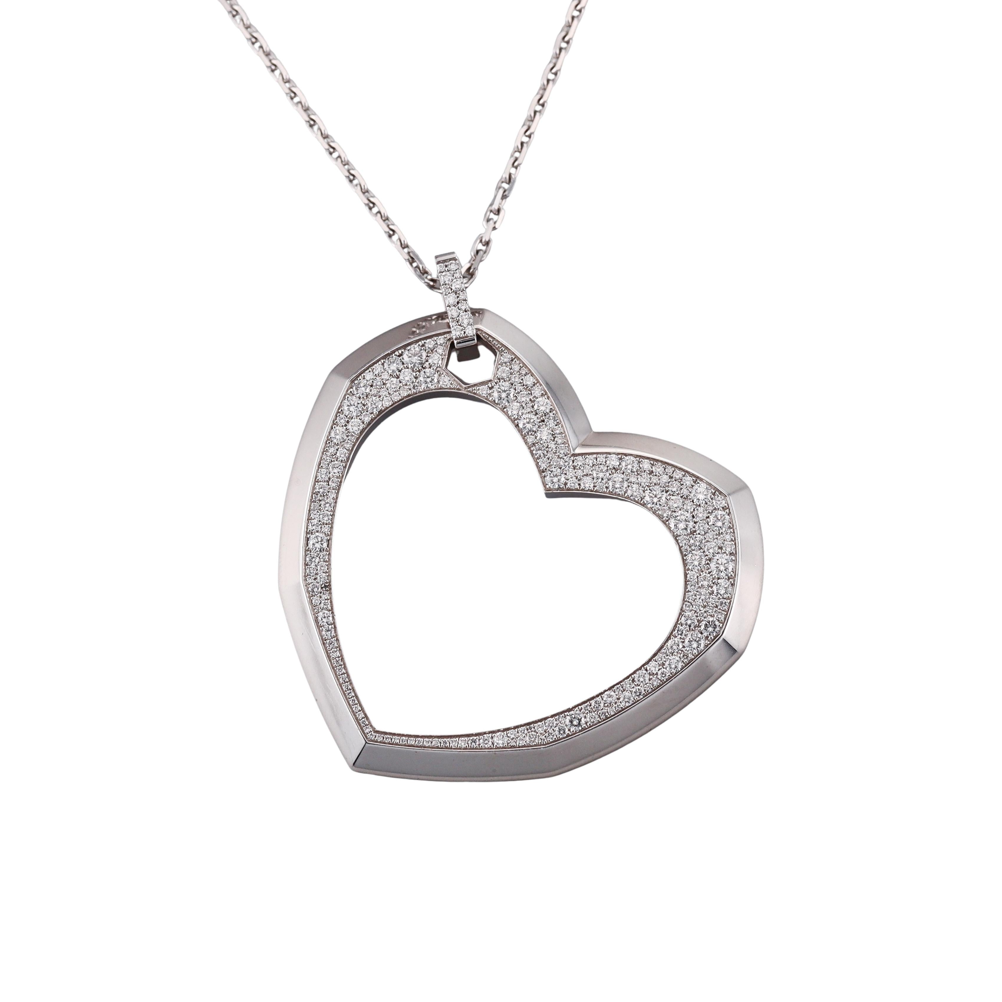 Audemars Piguet Royal Oak Heart Diamond Gold Pendant Necklace