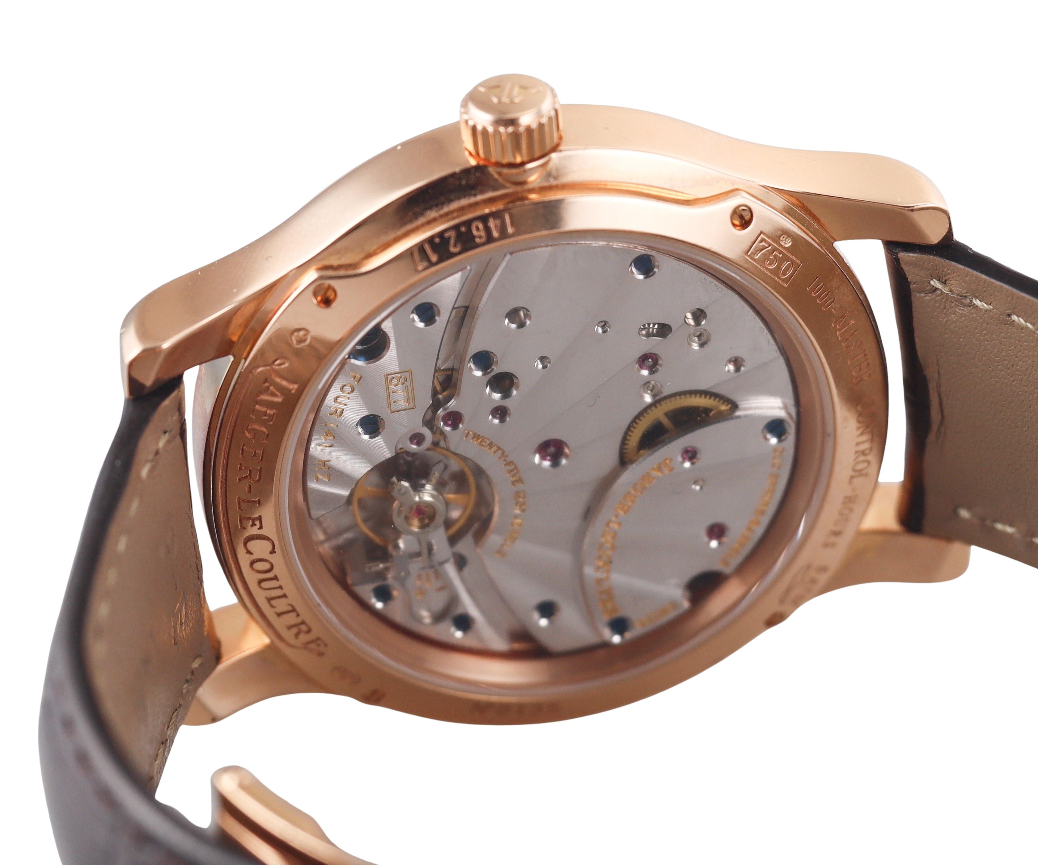 Jaeger LeCoultre Rose Gold Master Compressor Eight Days Automatic Watch Q1602420