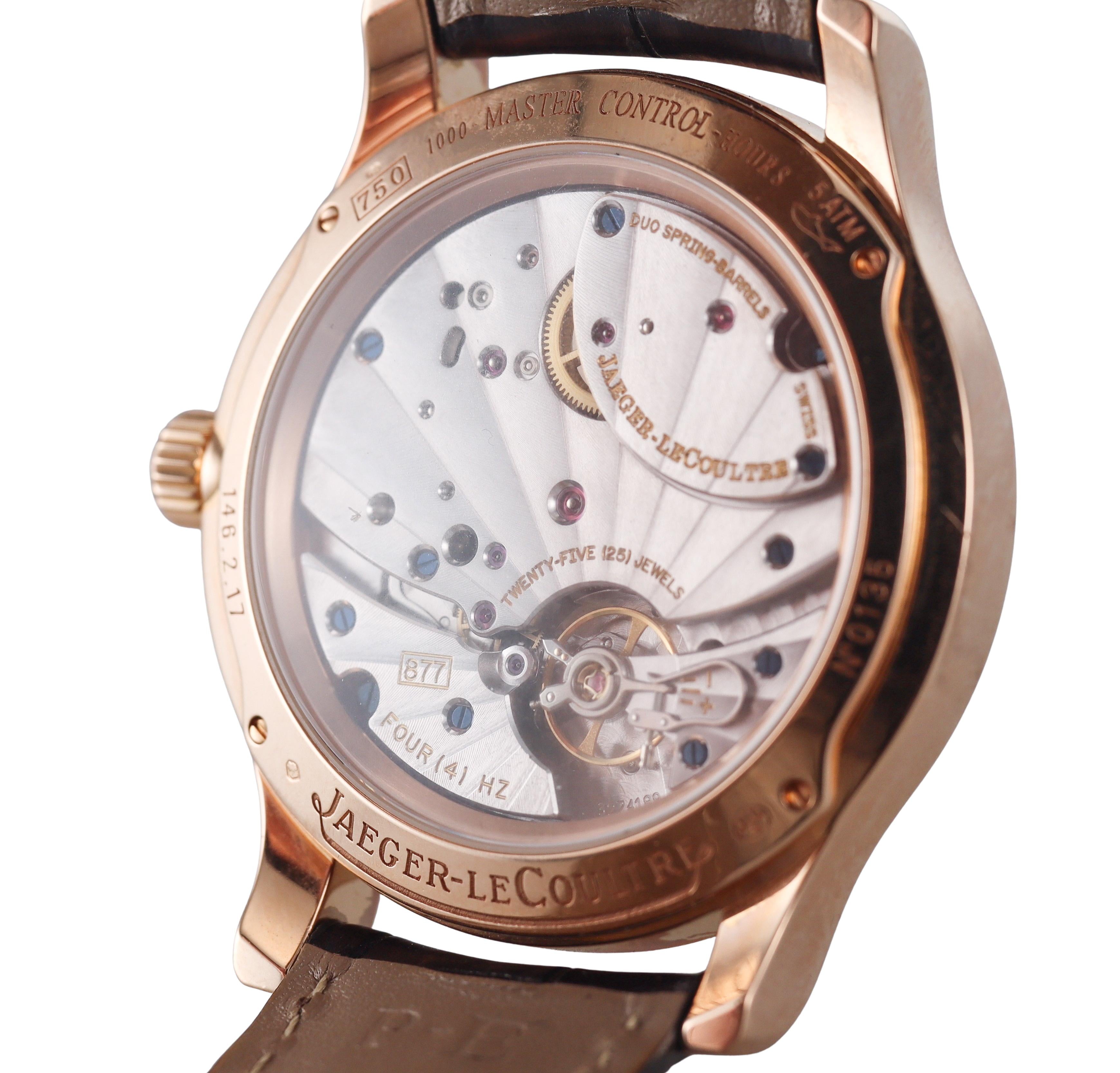 Jaeger LeCoultre Rose Gold Master Compressor Eight Days Automatic Watch Q1602420