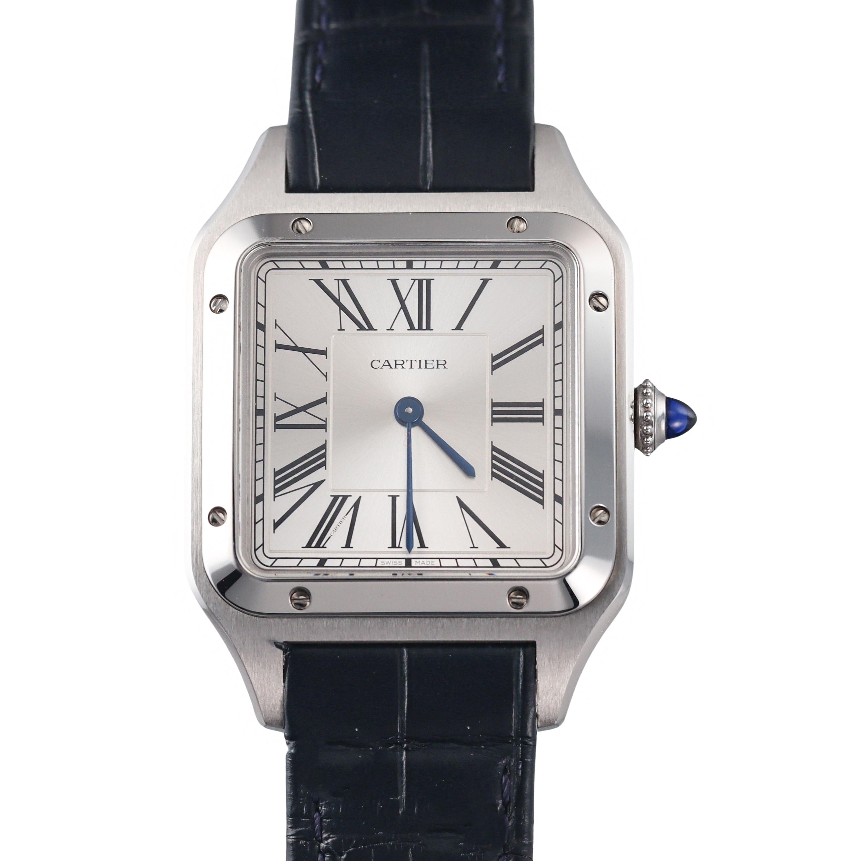 Cartier Santos Dumont Large Model Steel Watch WSSA0022
