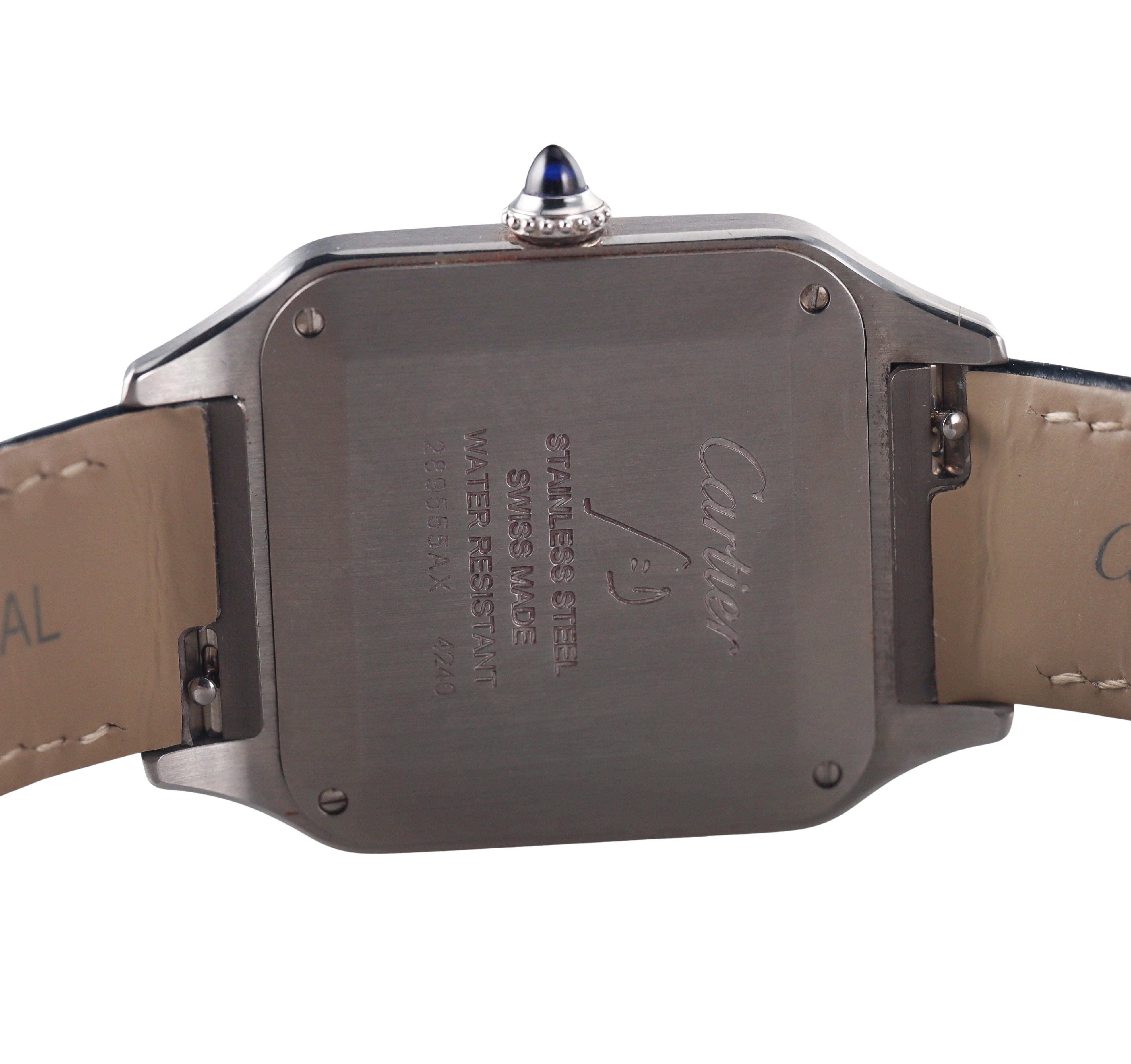 Cartier Santos Dumont Large Model Steel Watch WSSA0022