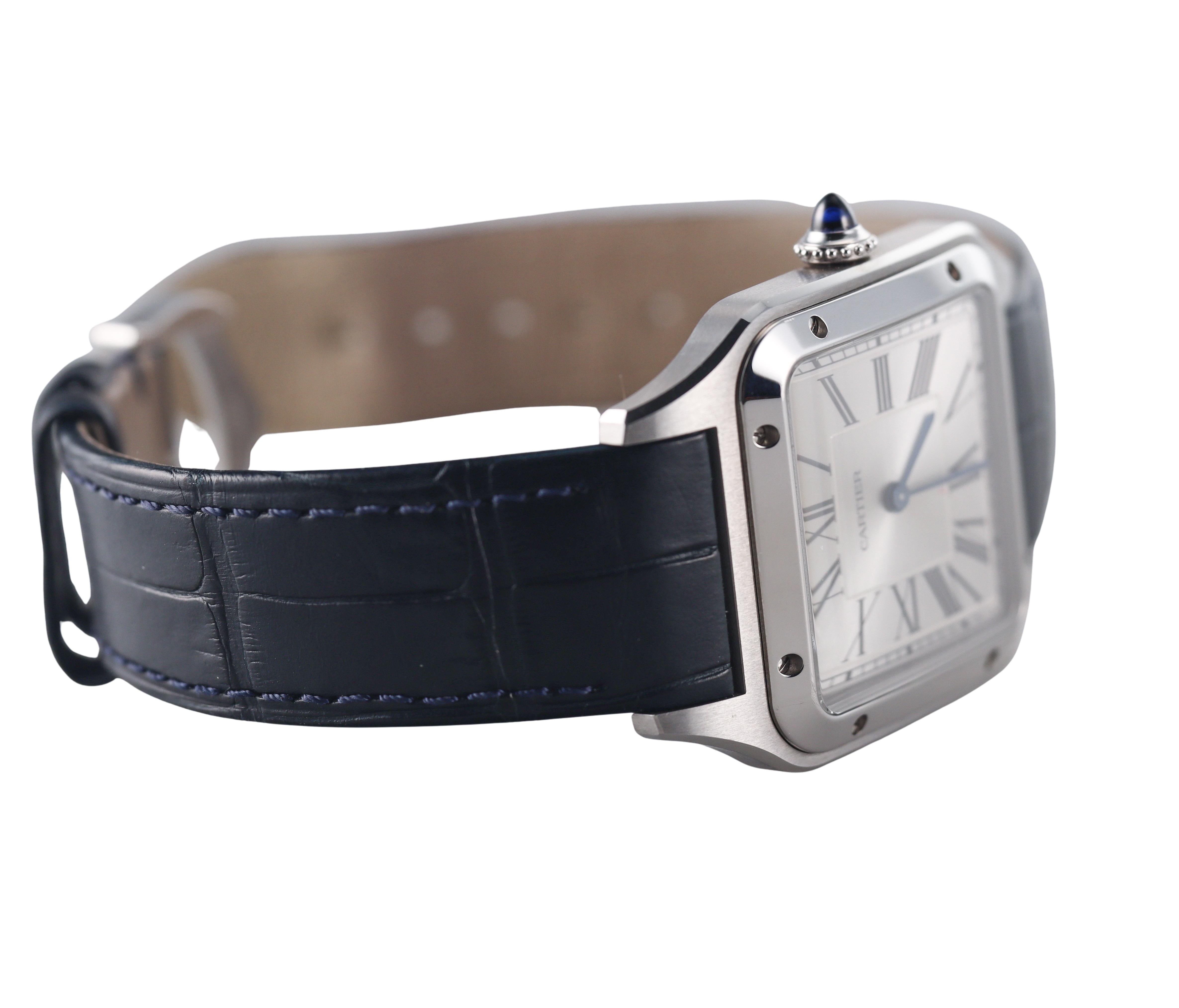 Cartier Santos Dumont Large Model Steel Watch WSSA0022