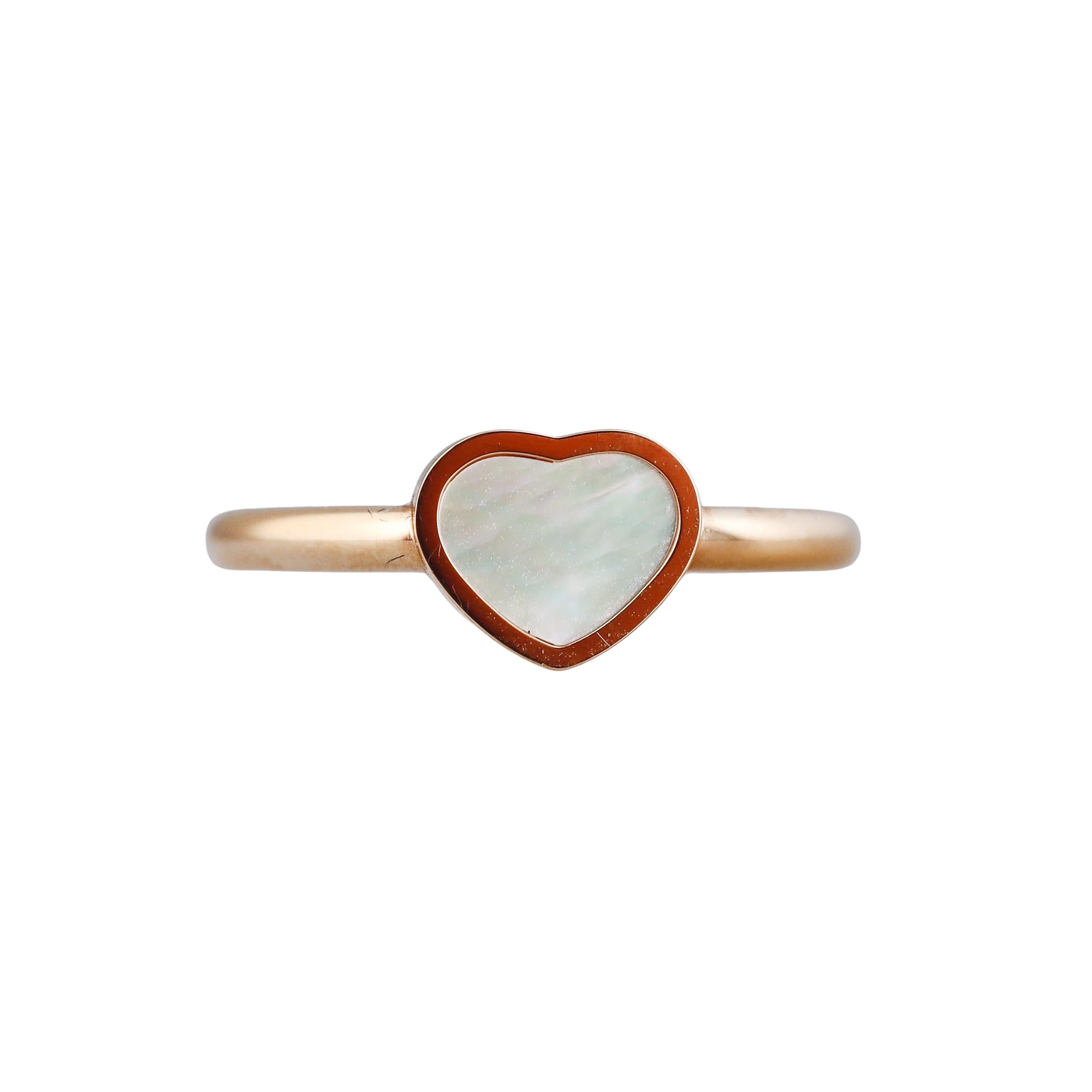 Chopard Happy Hearts Mother of Pearl Gold Ring 82A086-5309