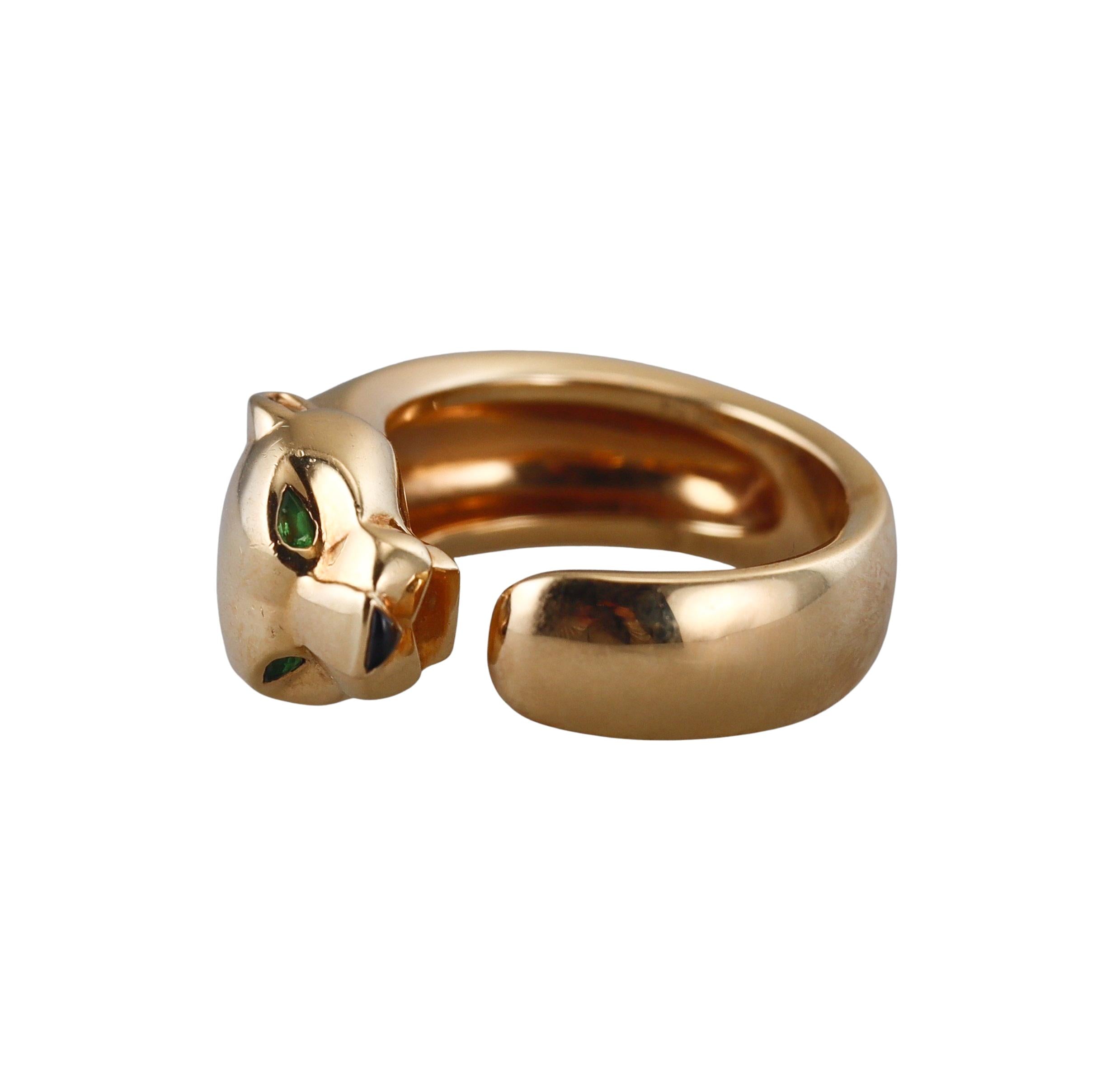 Panthere de Cartier Yellow Gold Tsavorite Medium Model Ring