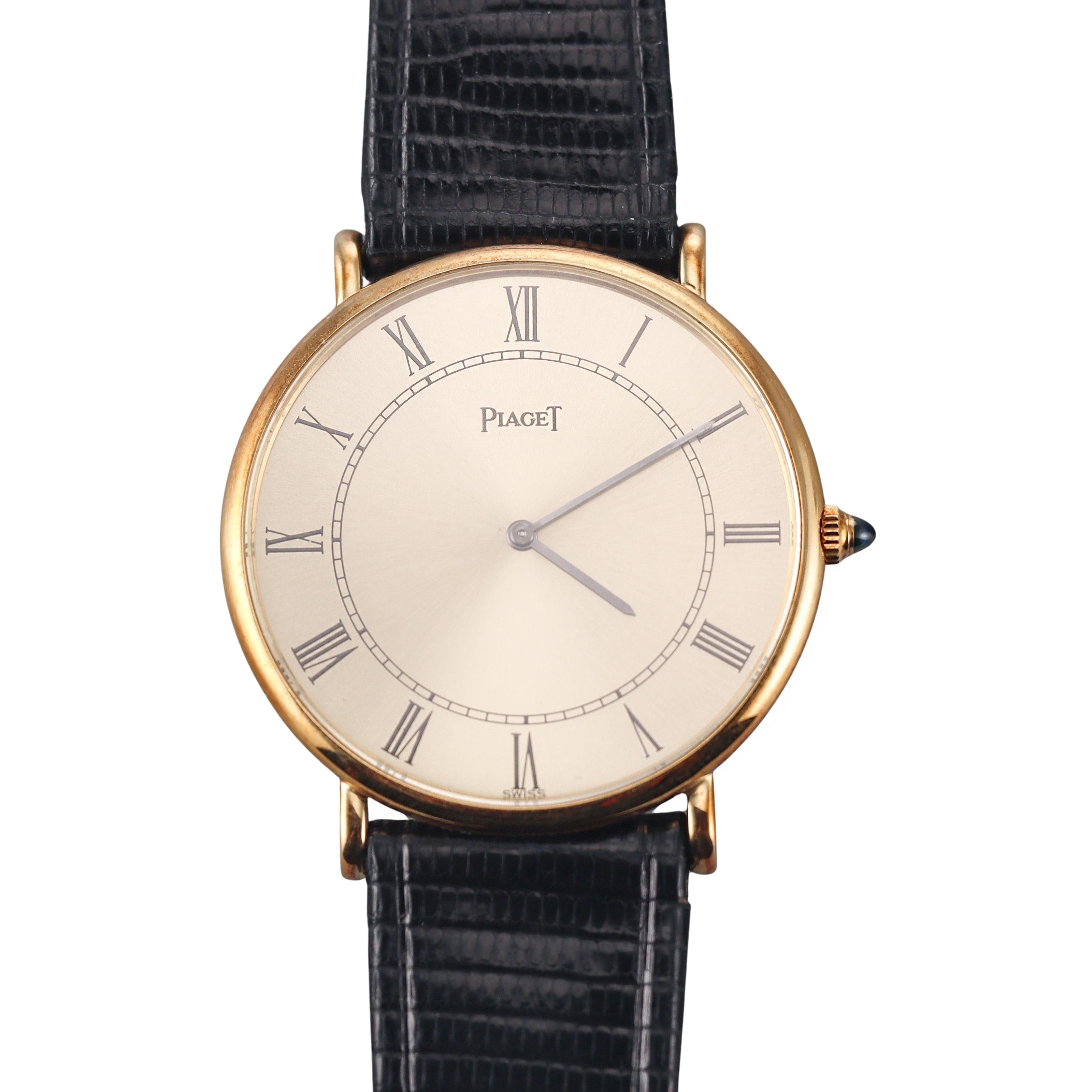 1970s Piaget Altiplano Yellow Gold Mechanical Watch 9035