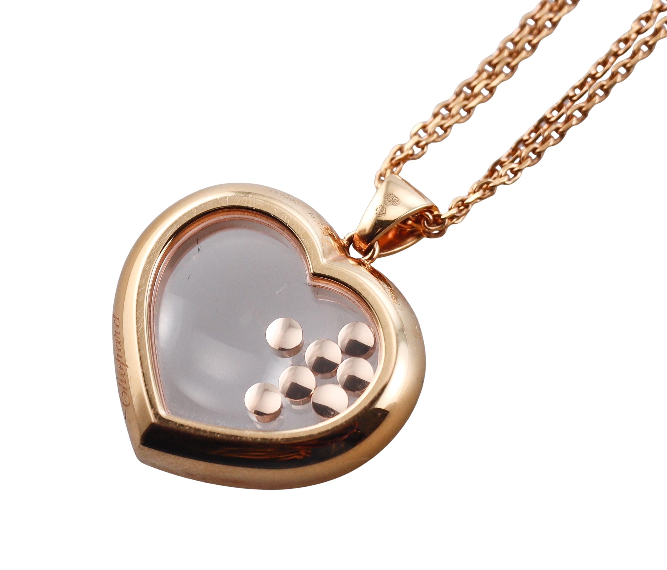 Chopard Happy Hearts Diamond Gold Pendant Necklace 799202-5003