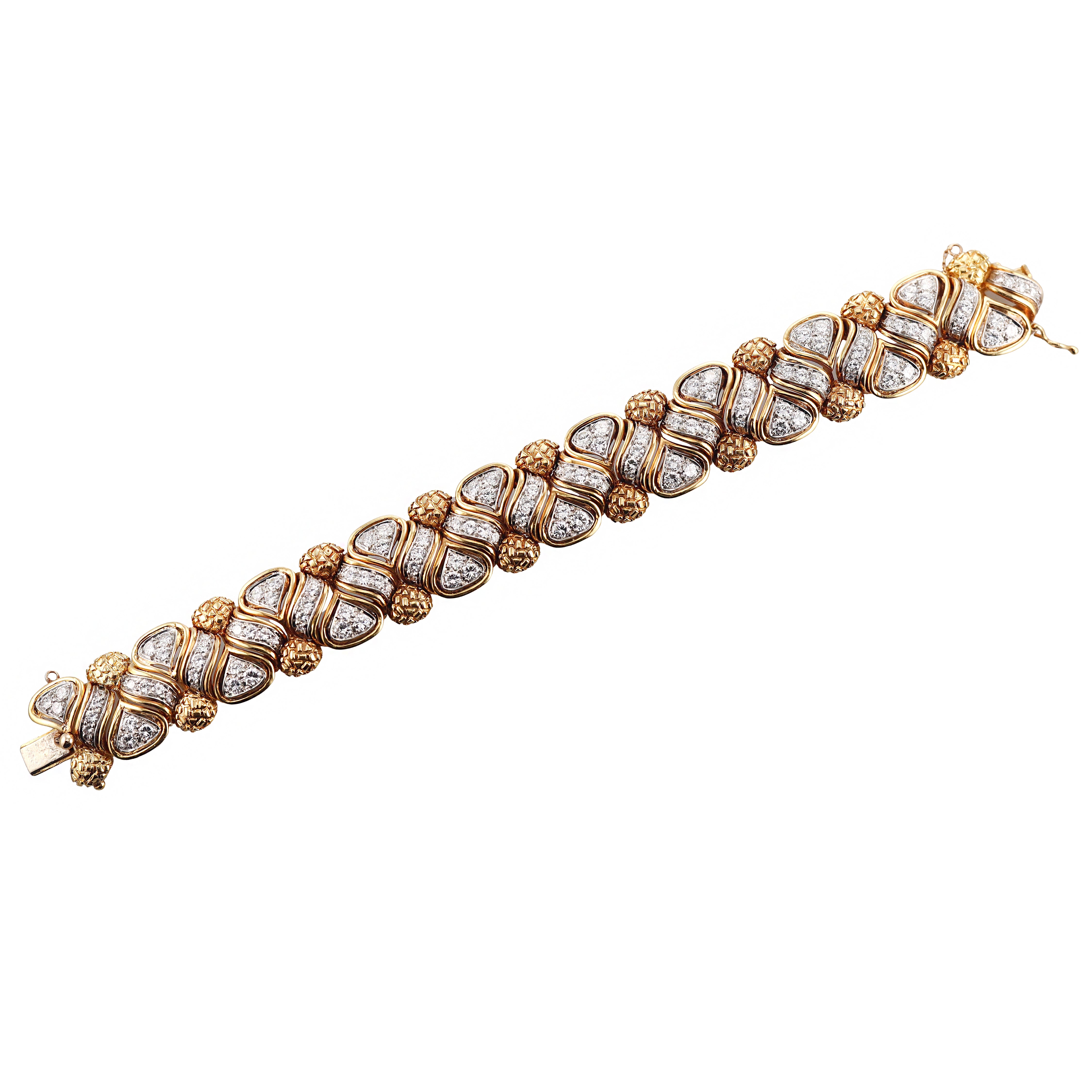 Tiffany & Co 1980s Diamond Gold Bracelet
