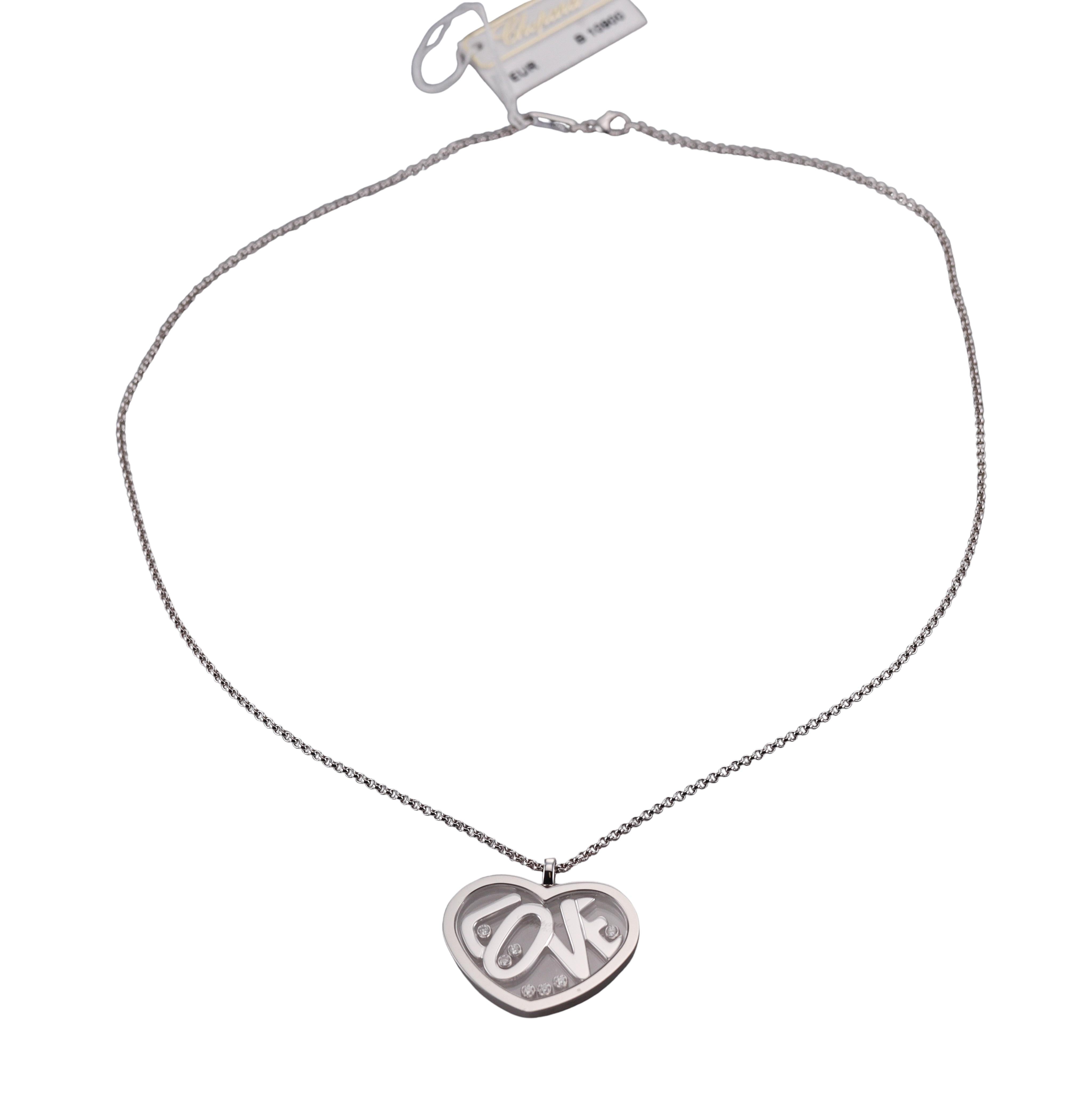 Chopard Happy Hearts Love Diamond Gold Pendant Necklace 795282-1001