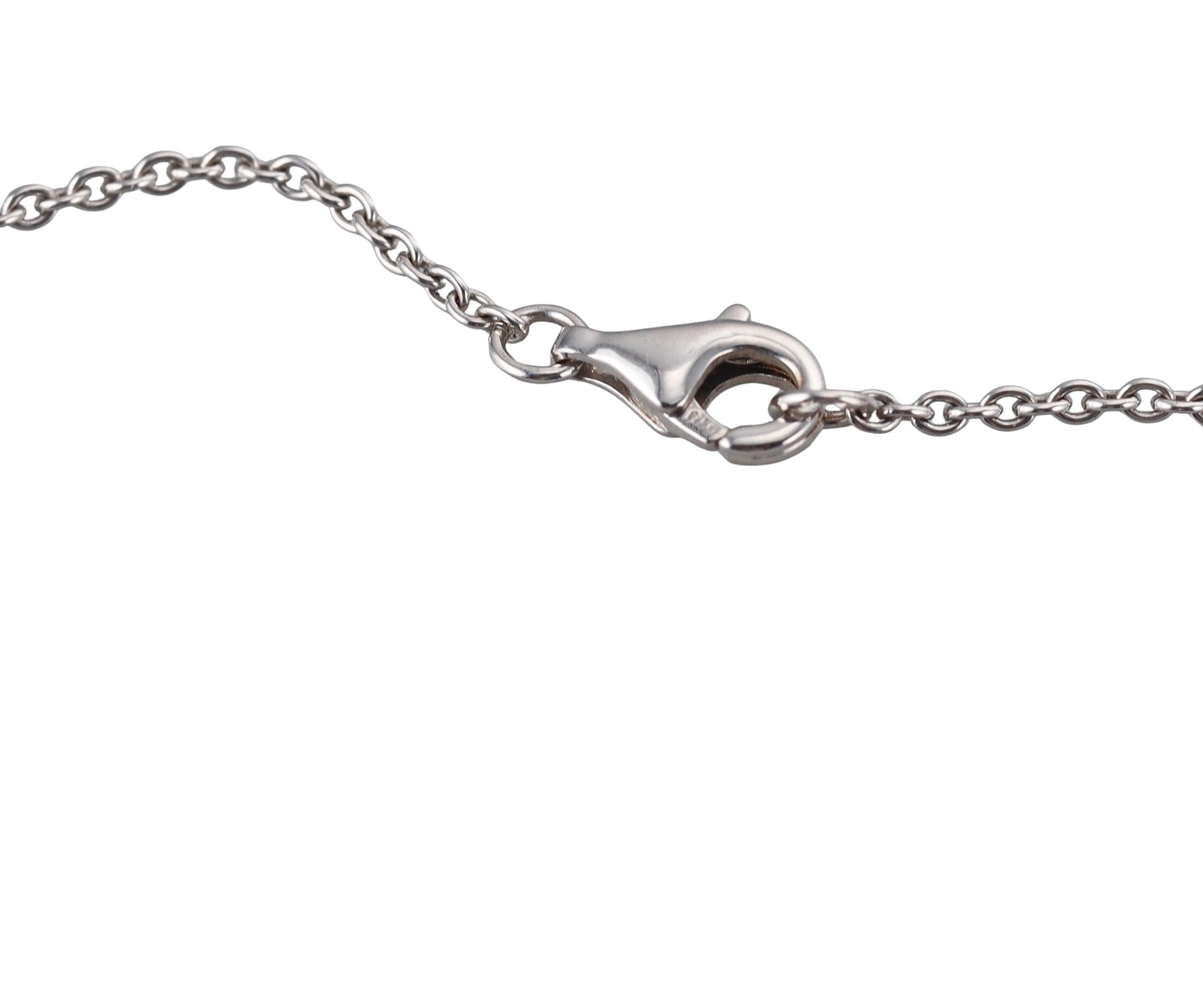 Chanel Ultra White Enamel Diamond Gold Pendant Necklace