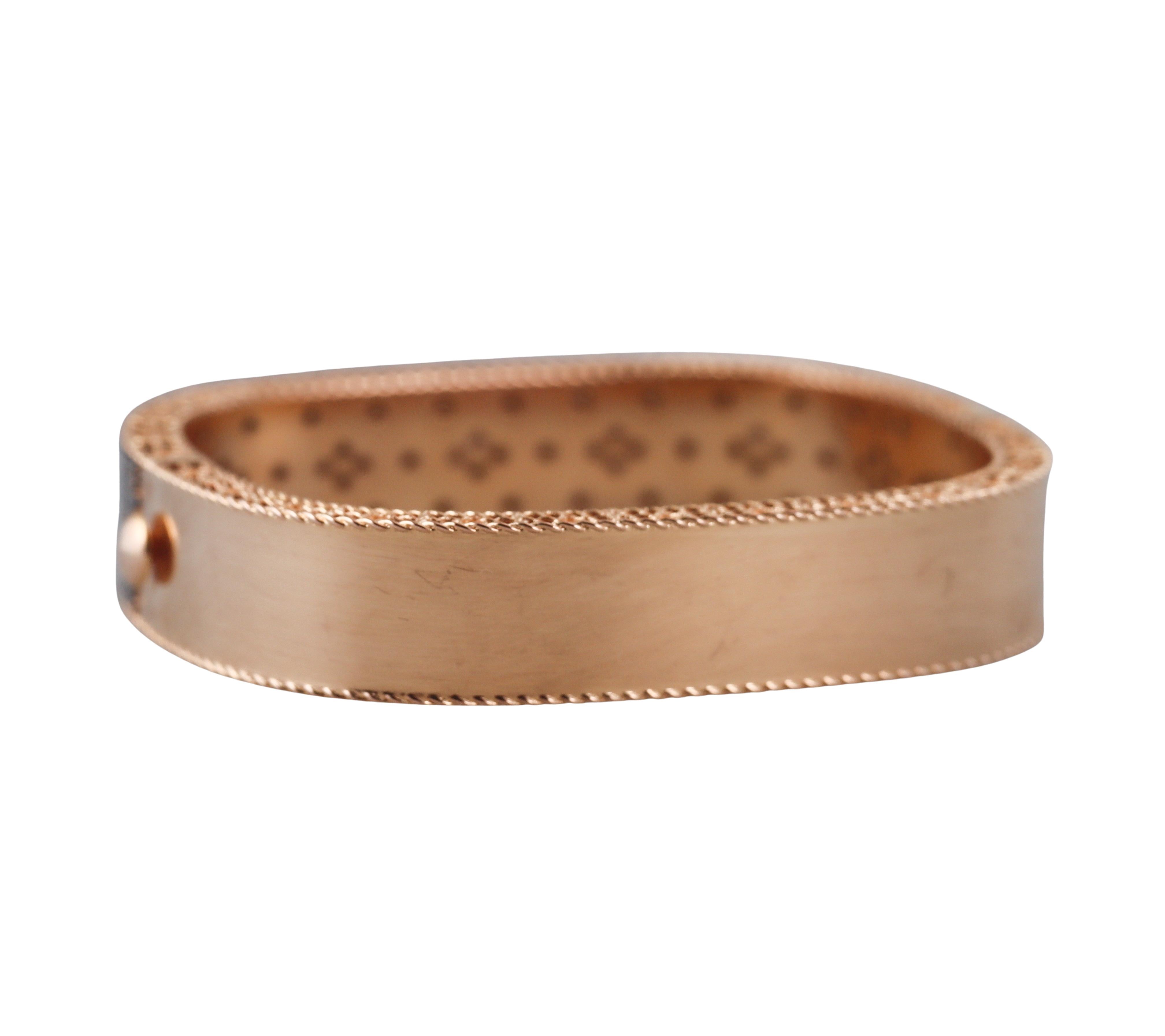 Roberto Coin Princess Black White Diamond Rose Gold Bracelet