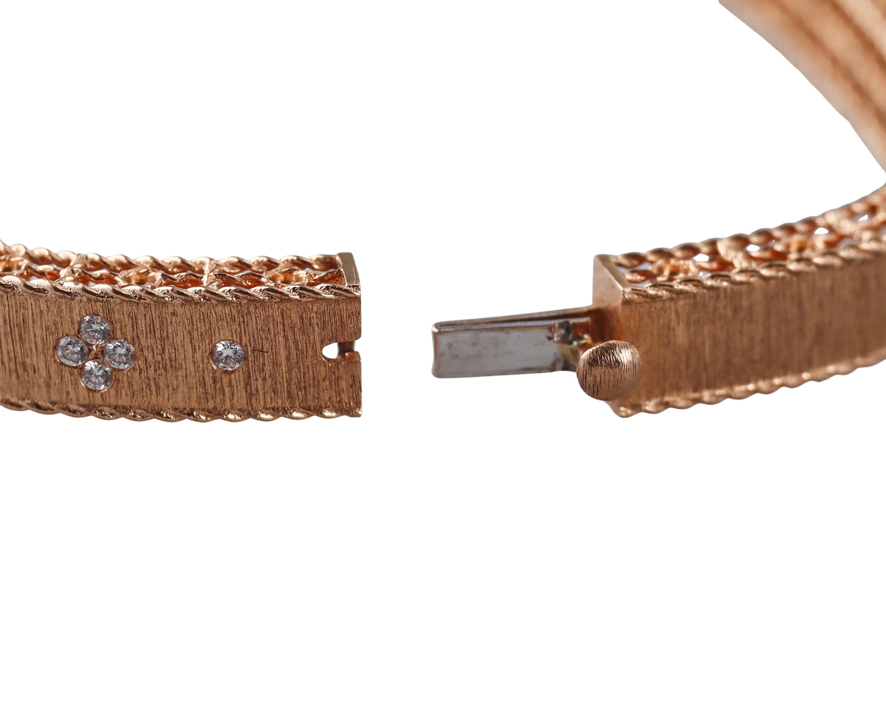 Roberto Coin Princess Rose Gold Diamond Bracelet