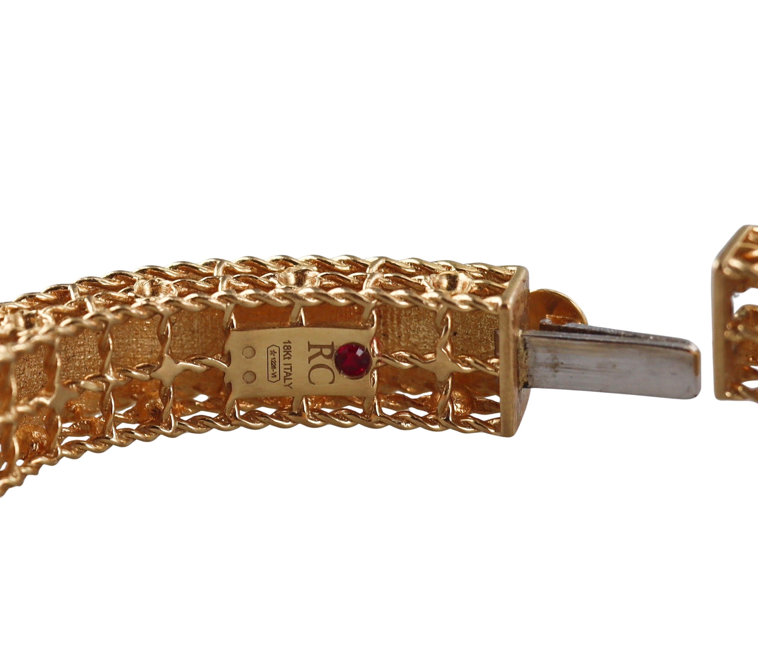 Roberto Coin Princess Diamond Yellow Gold Bracelet