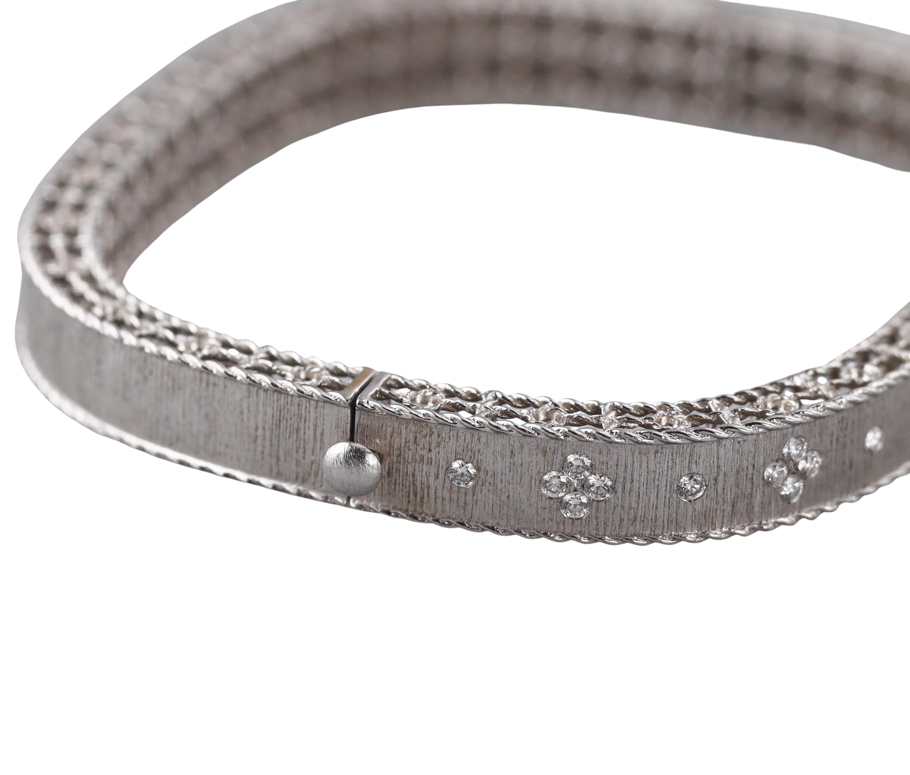 Roberto Coin Princess White Gold Diamond Bracelet