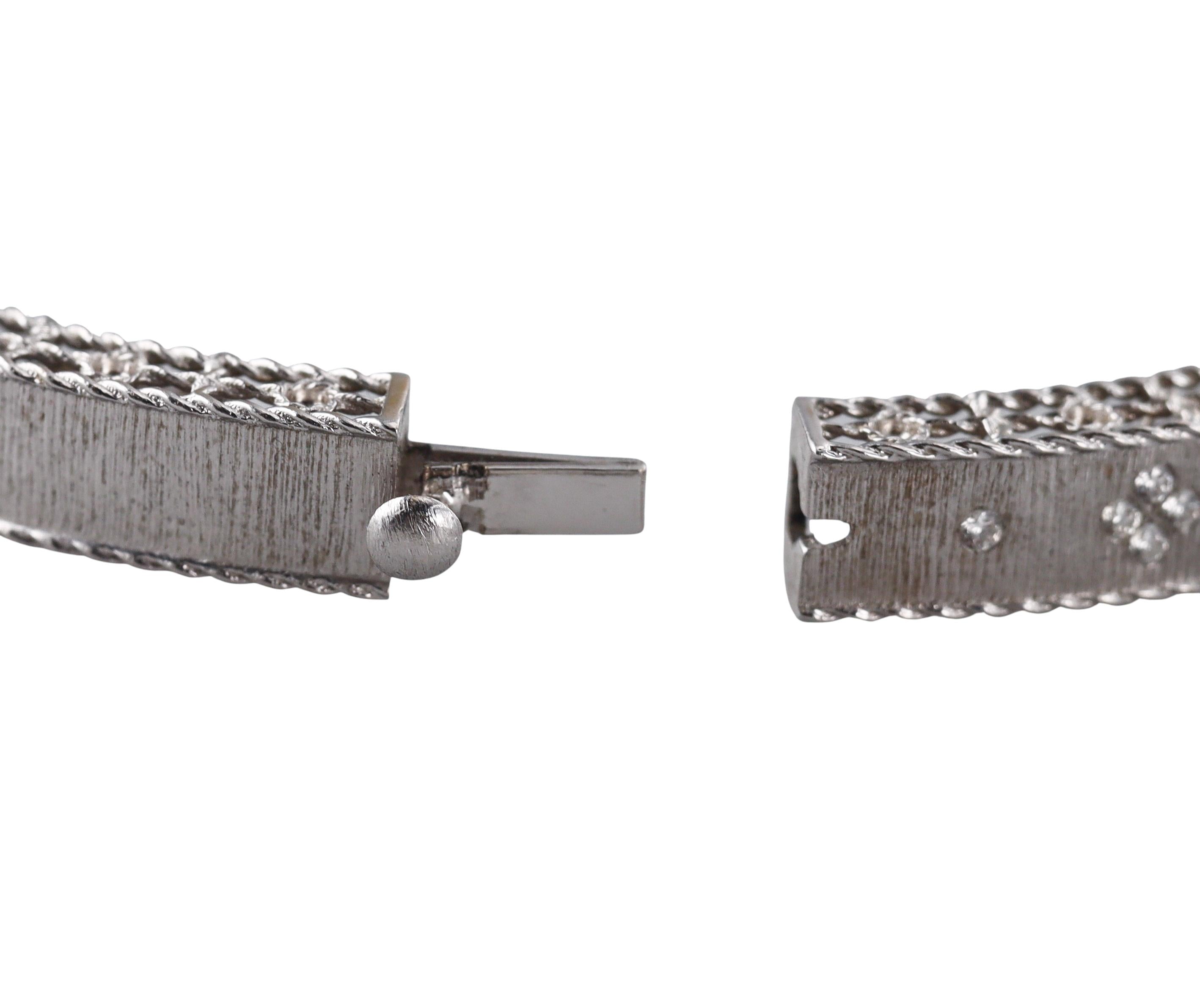 Roberto Coin Princess White Gold Diamond Bracelet