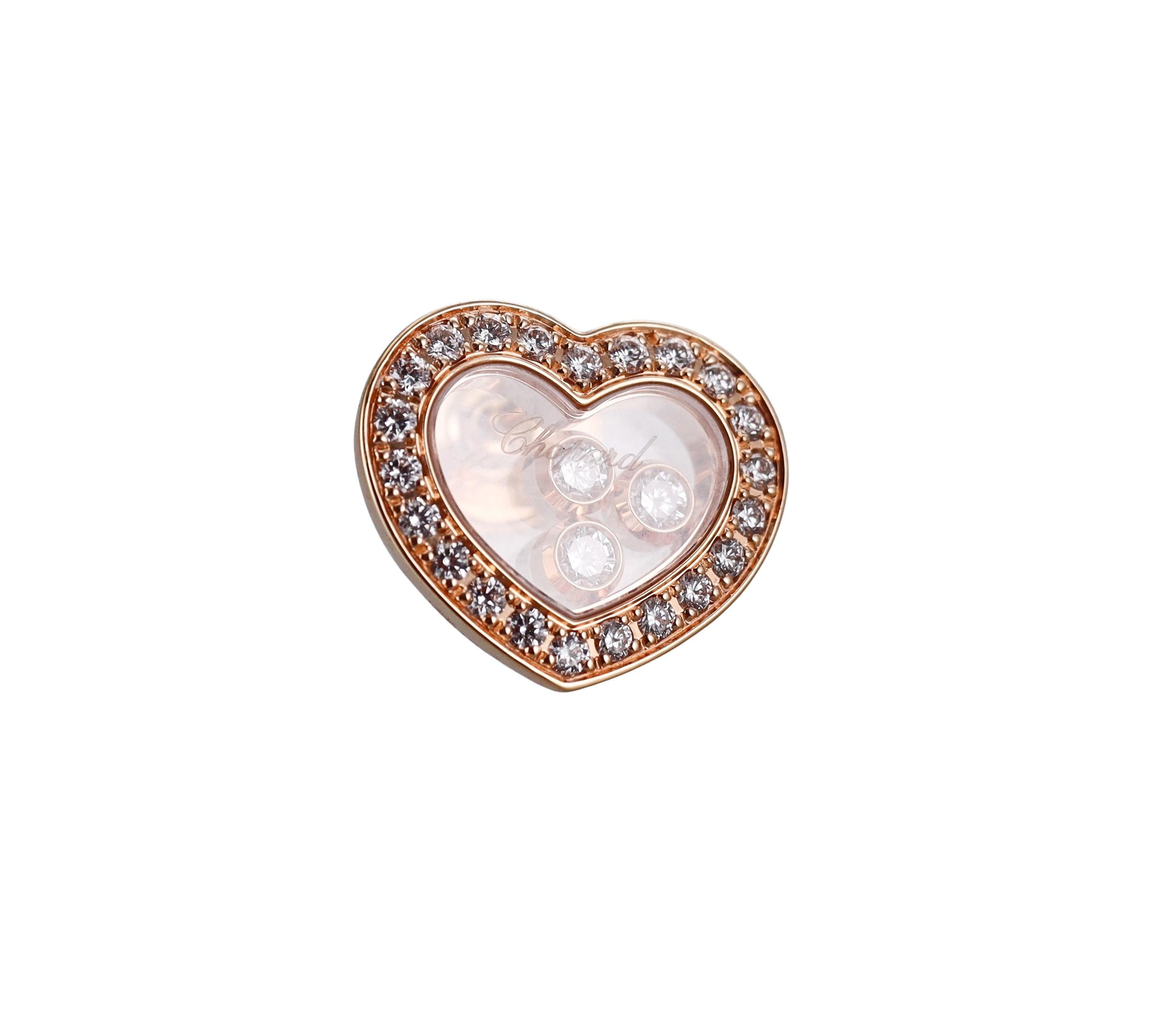 Chopard Happy Hearts Diamond Gold Earrings 83A611-5201