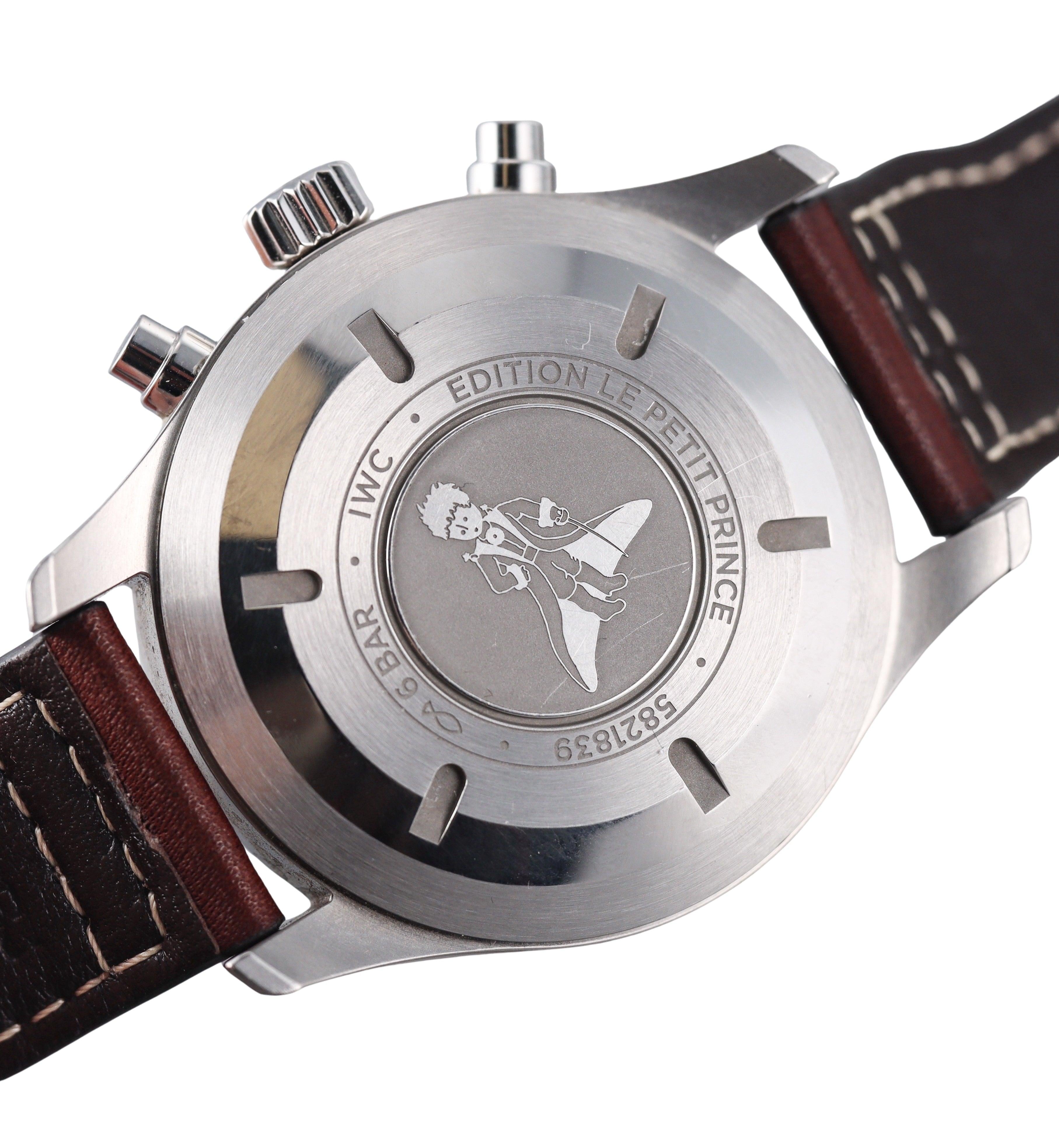 IWC Pilot's Le Petit Prince Blue Dial Chronograph Watch IW377714