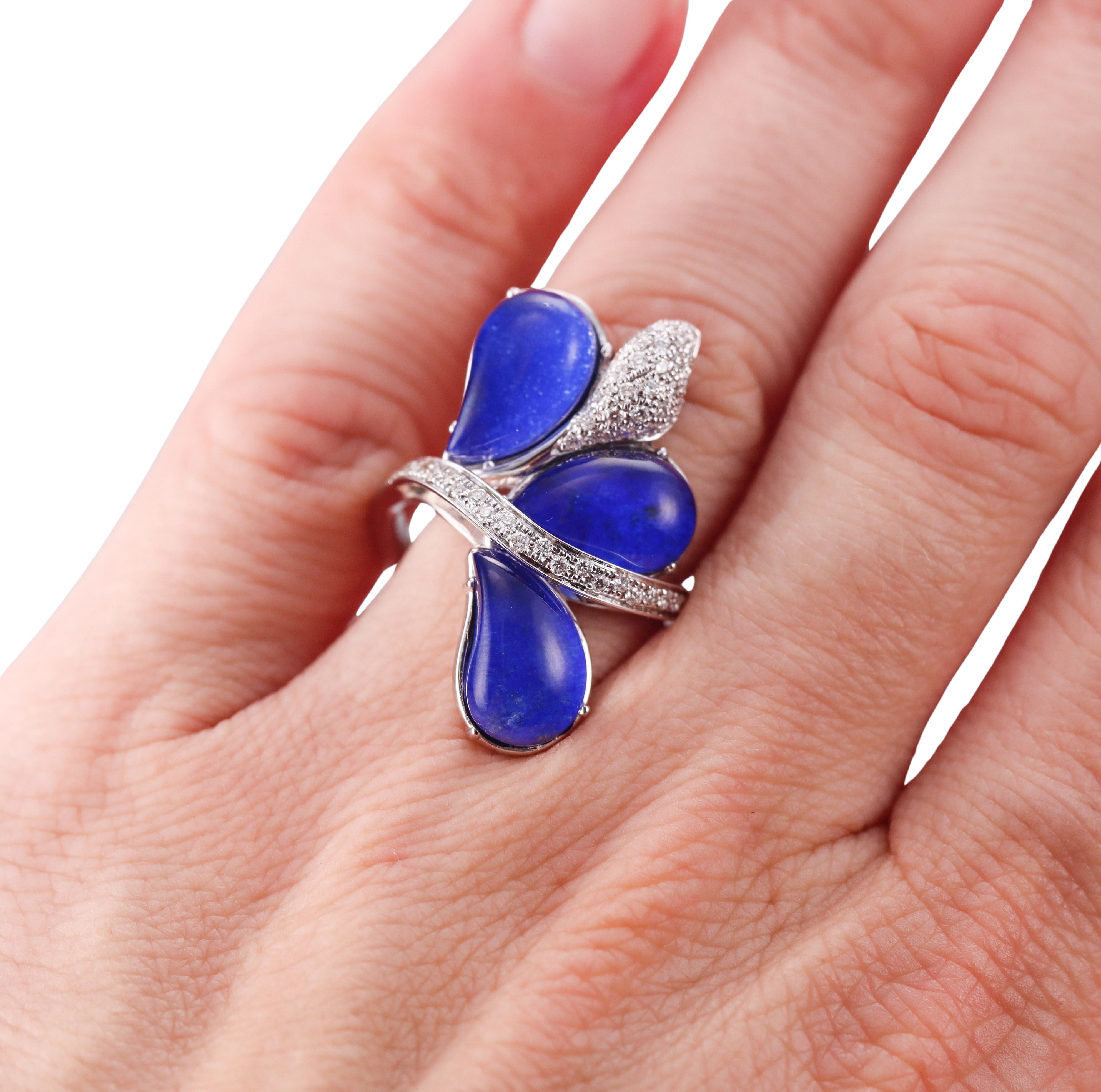Tavanti 18k Gold Diamond Lapis Ring