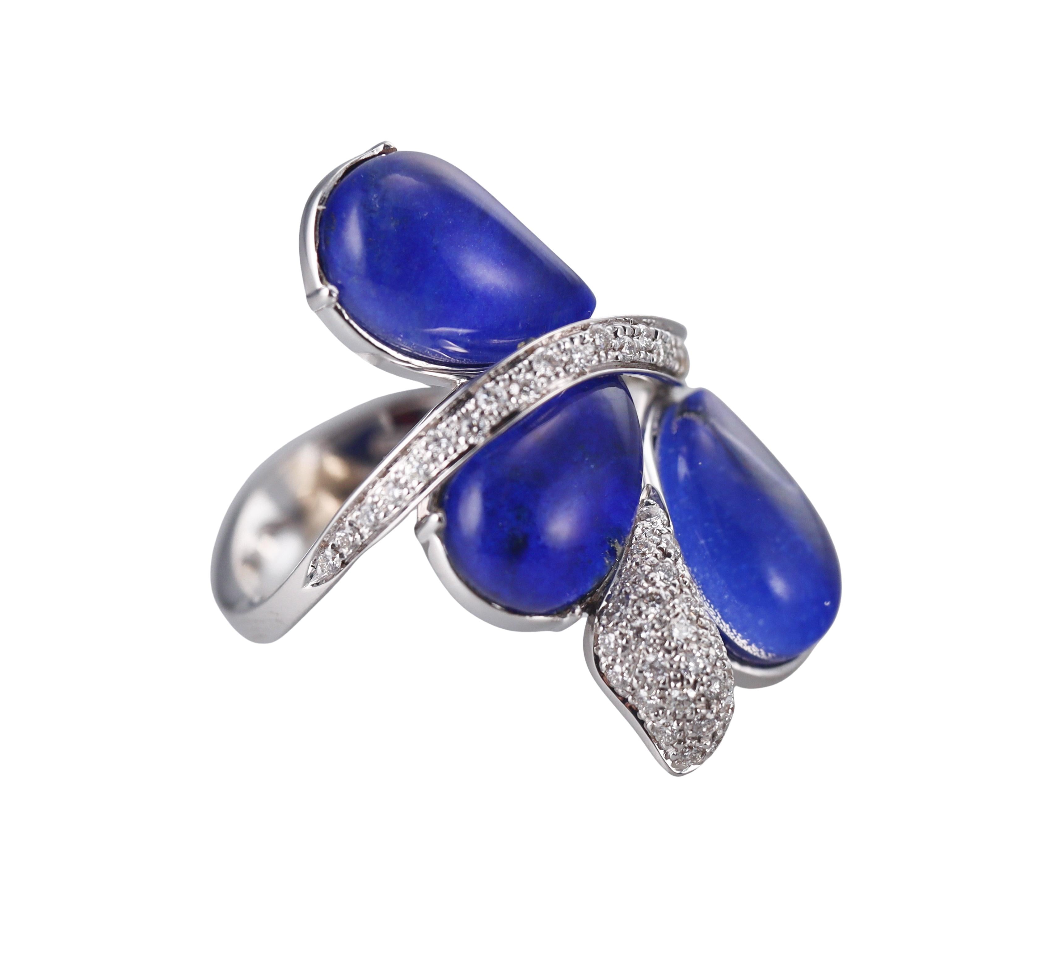 Tavanti 18k Gold Diamond Lapis Ring