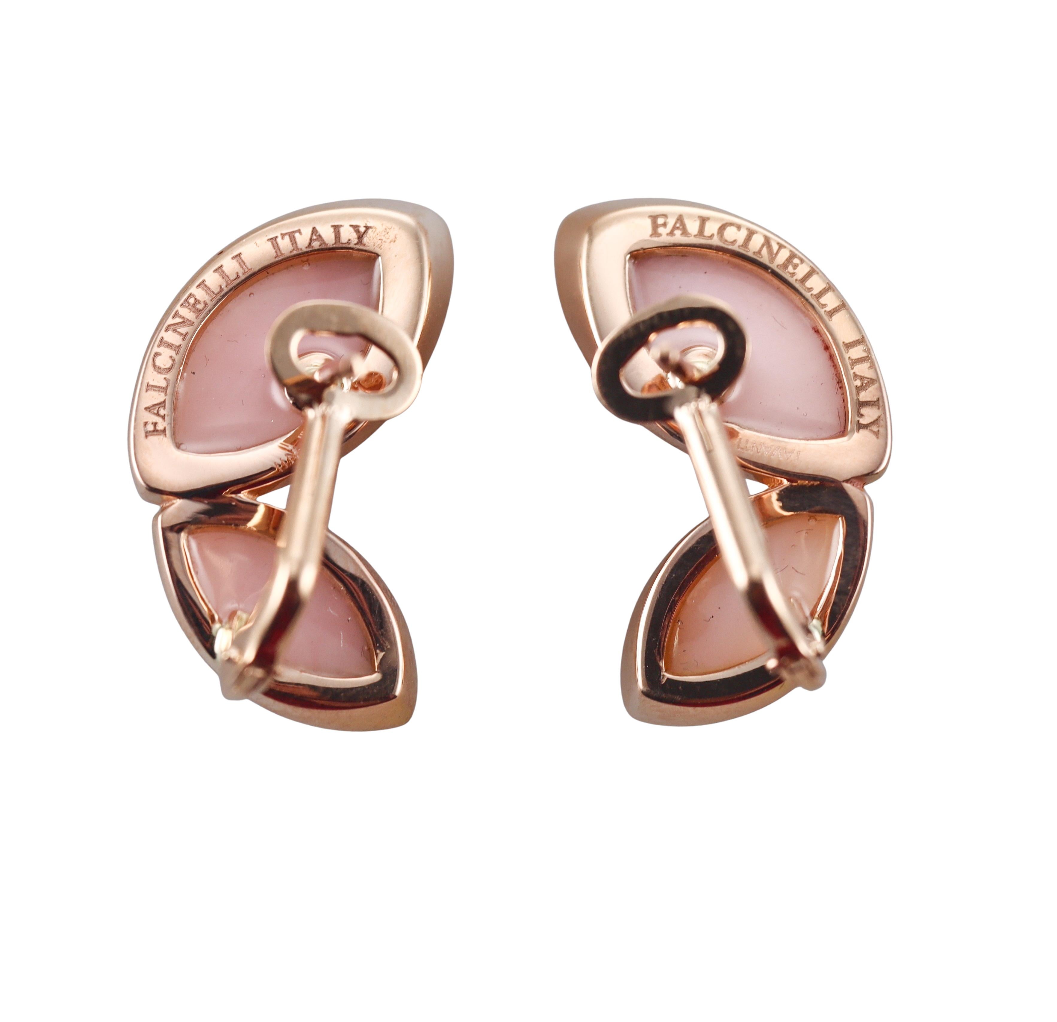 Tavanti 18k Gold Diamond Pink Opal Butterfly Earrings