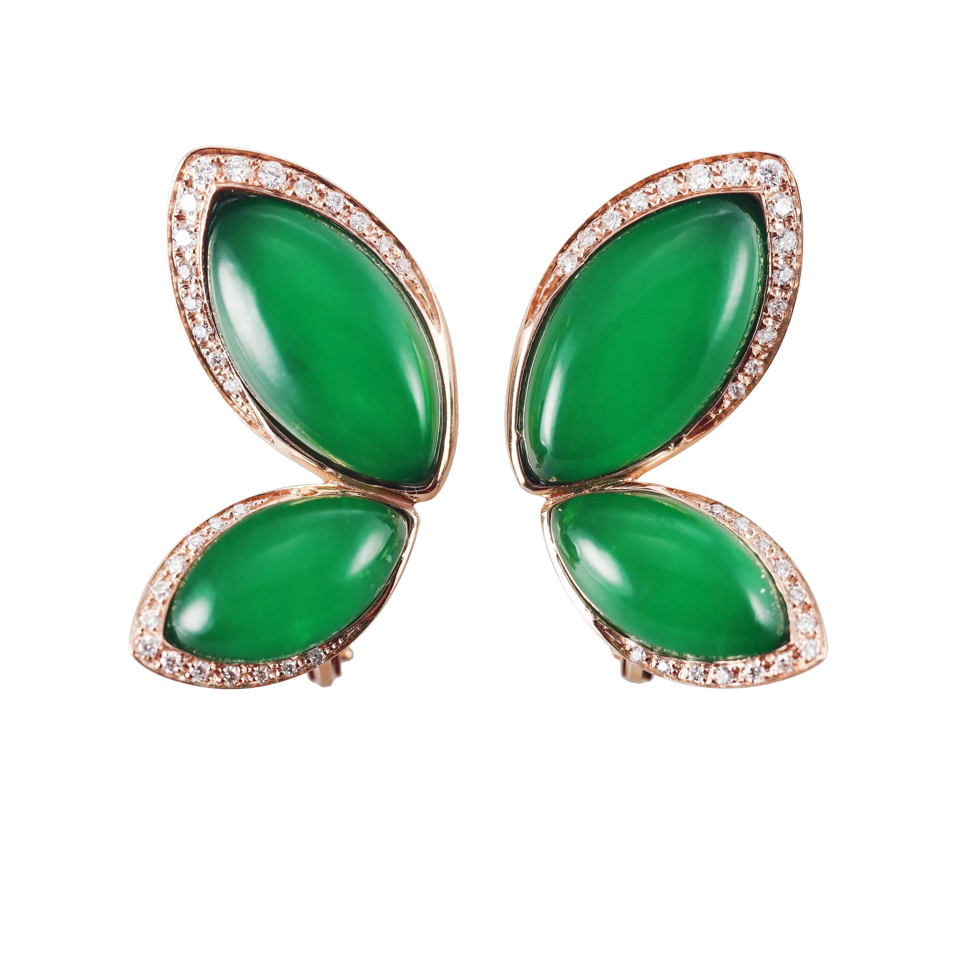 Tavanti 18k Gold Diamond Aventurine Butterfly Earrings