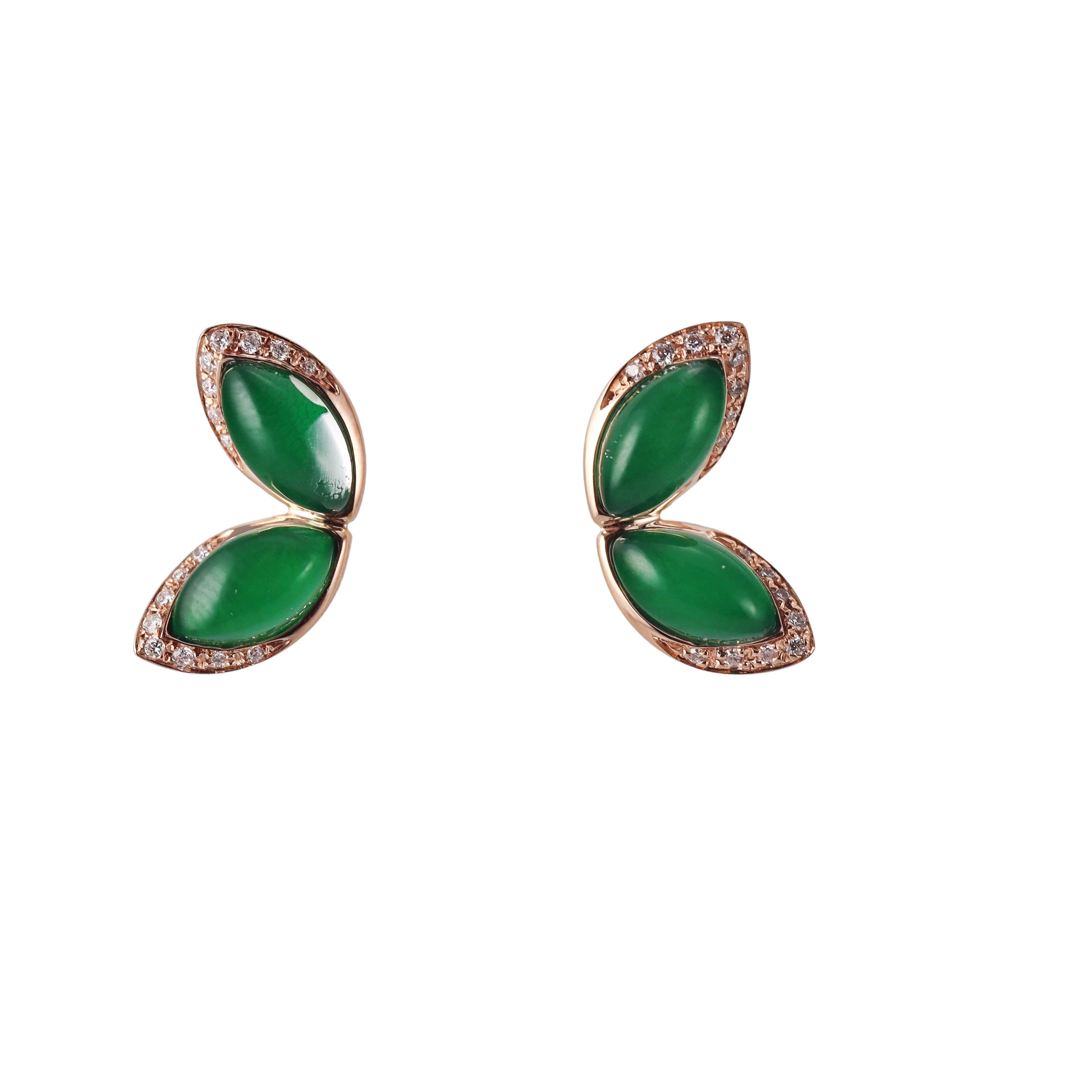 Tavanti 18k Gold Diamond Aventurine Small Earrings