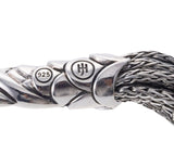 John Hardy Naga Sterling Silver Black Spinel Dragon Clasp Necklace