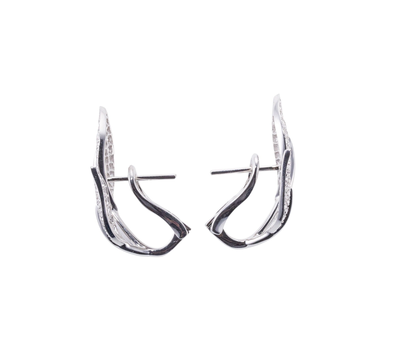Mimi Milano Foglia Diamond Gold Leaf Earrings