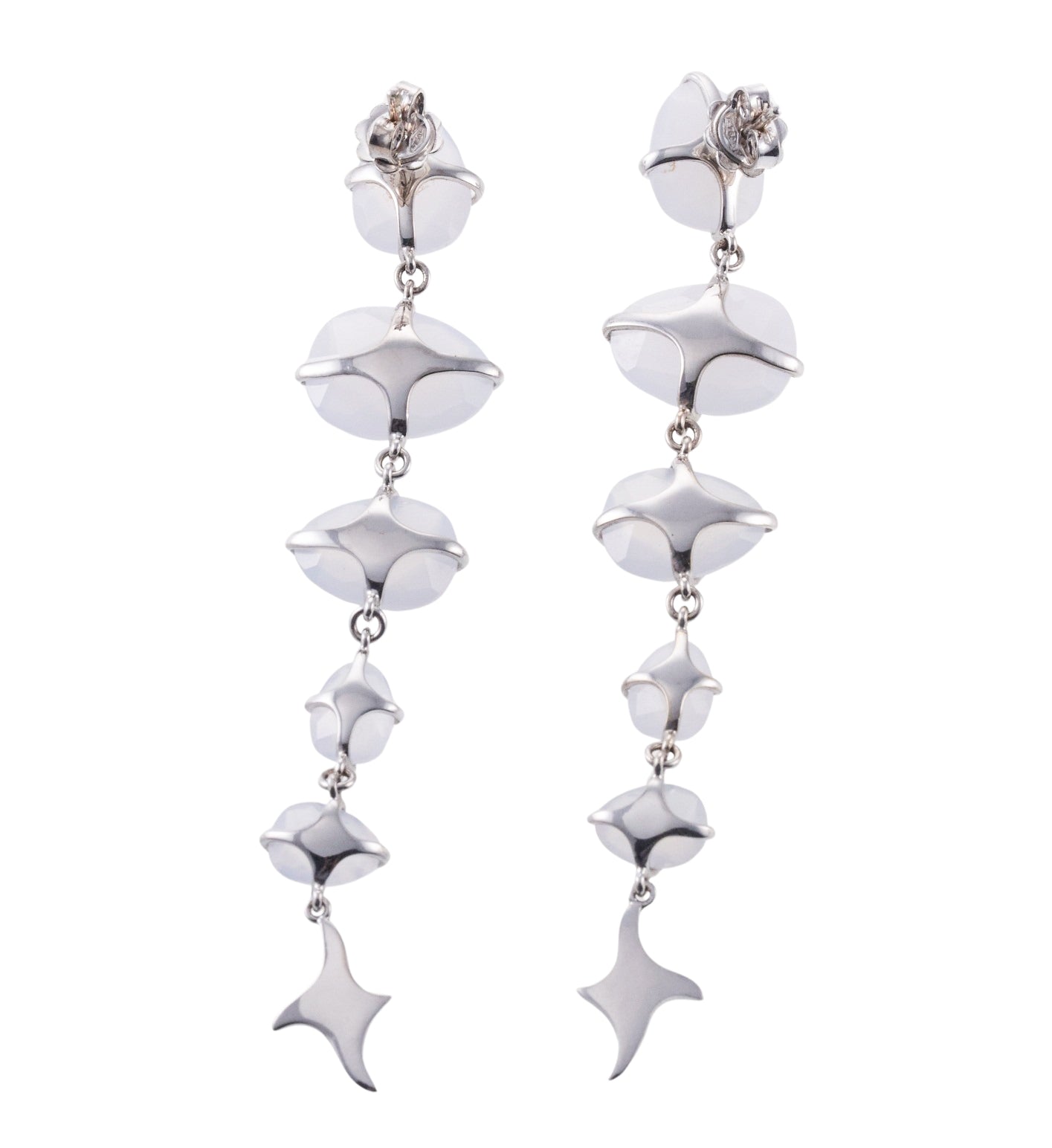 Mimi Milano Mila Chalcedony Gold Drop Earrings