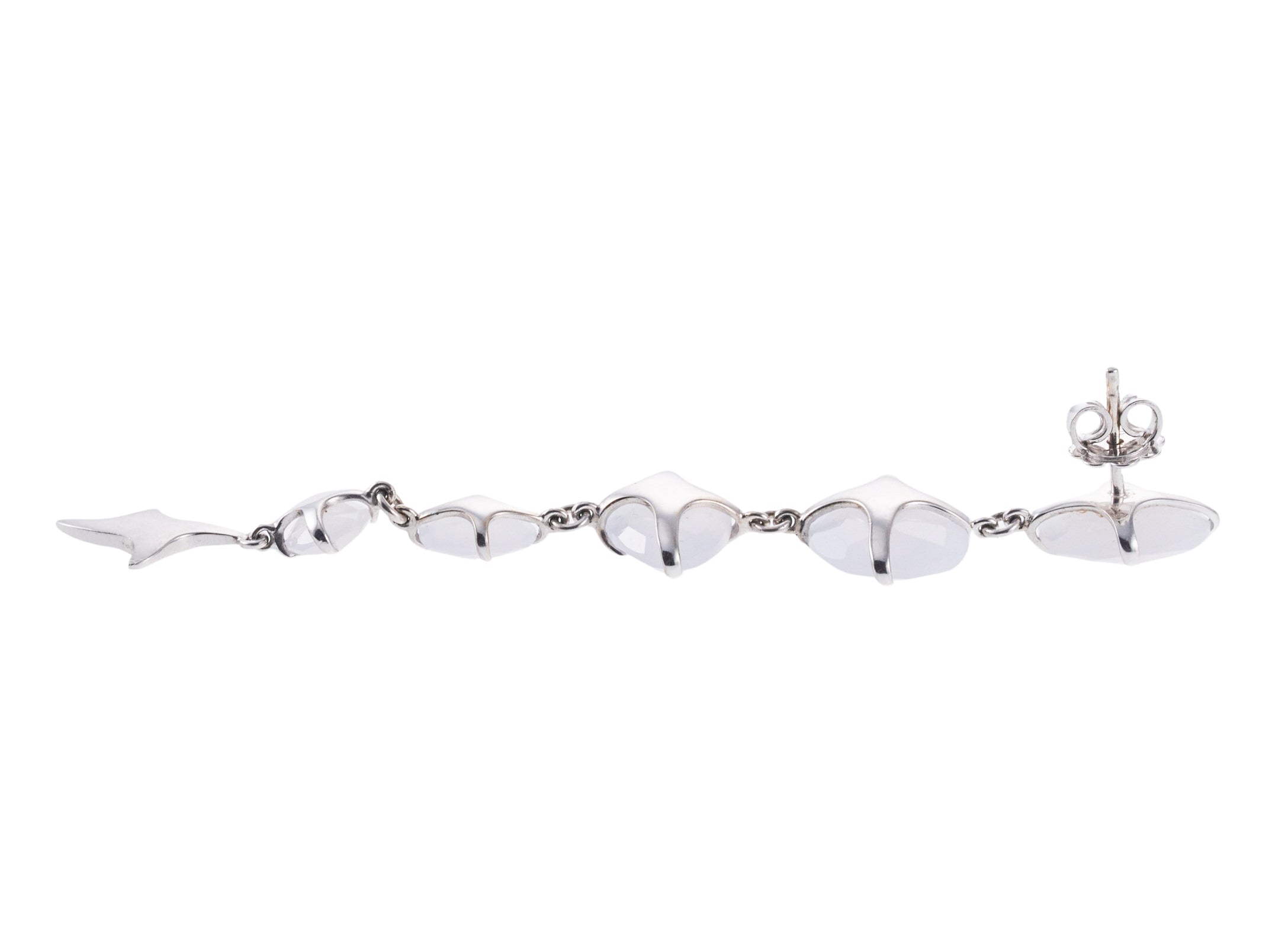 Mimi Milano Mila Chalcedony Gold Drop Earrings