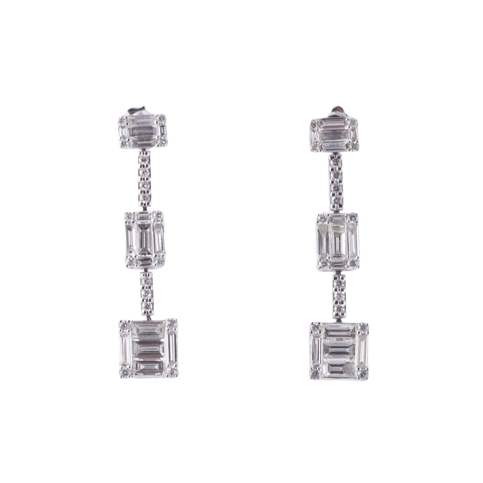Mimi Milano Esseredivenire Diamond Gold Drop Earrings