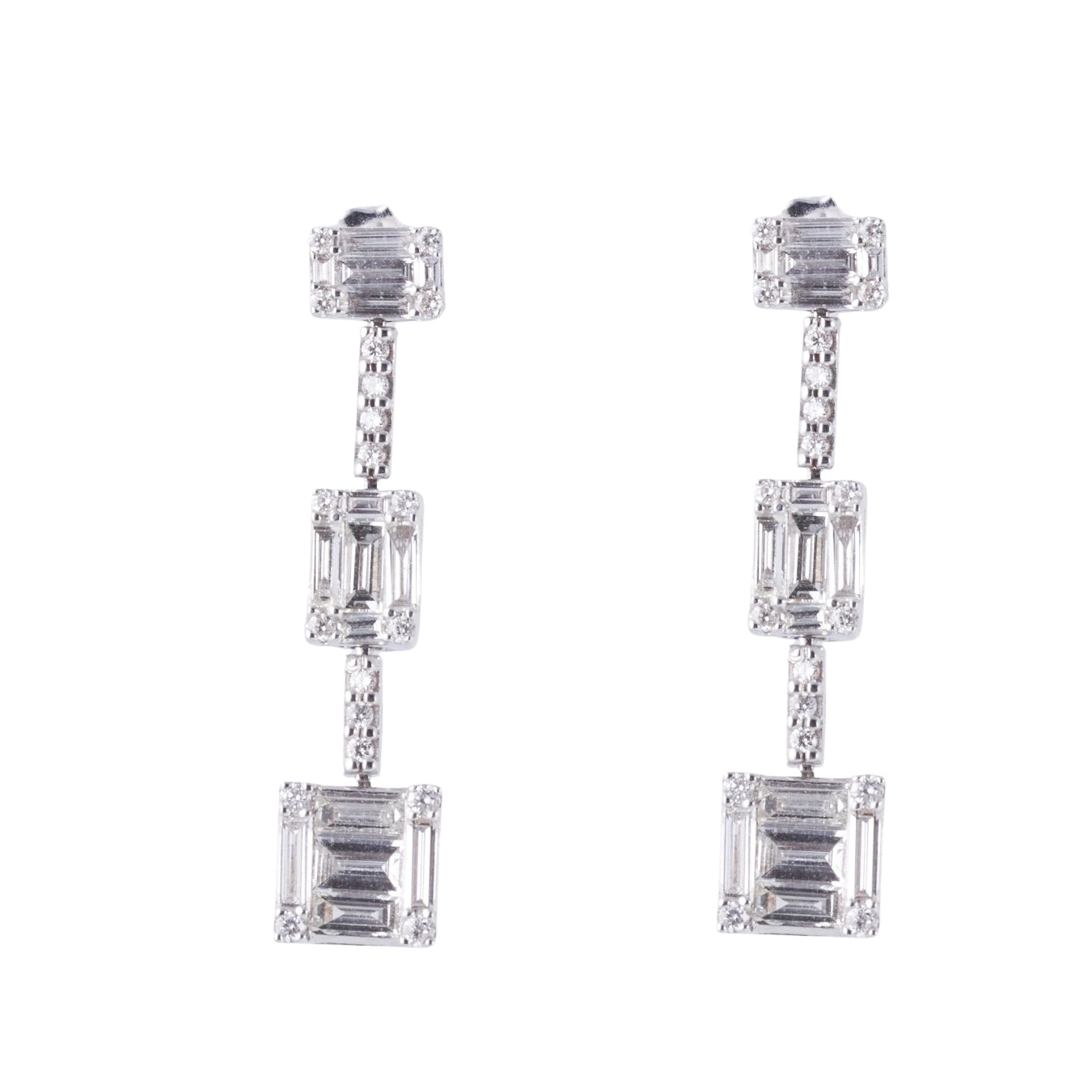 Mimi Milano Esseredivenire Diamond Gold Drop Earrings