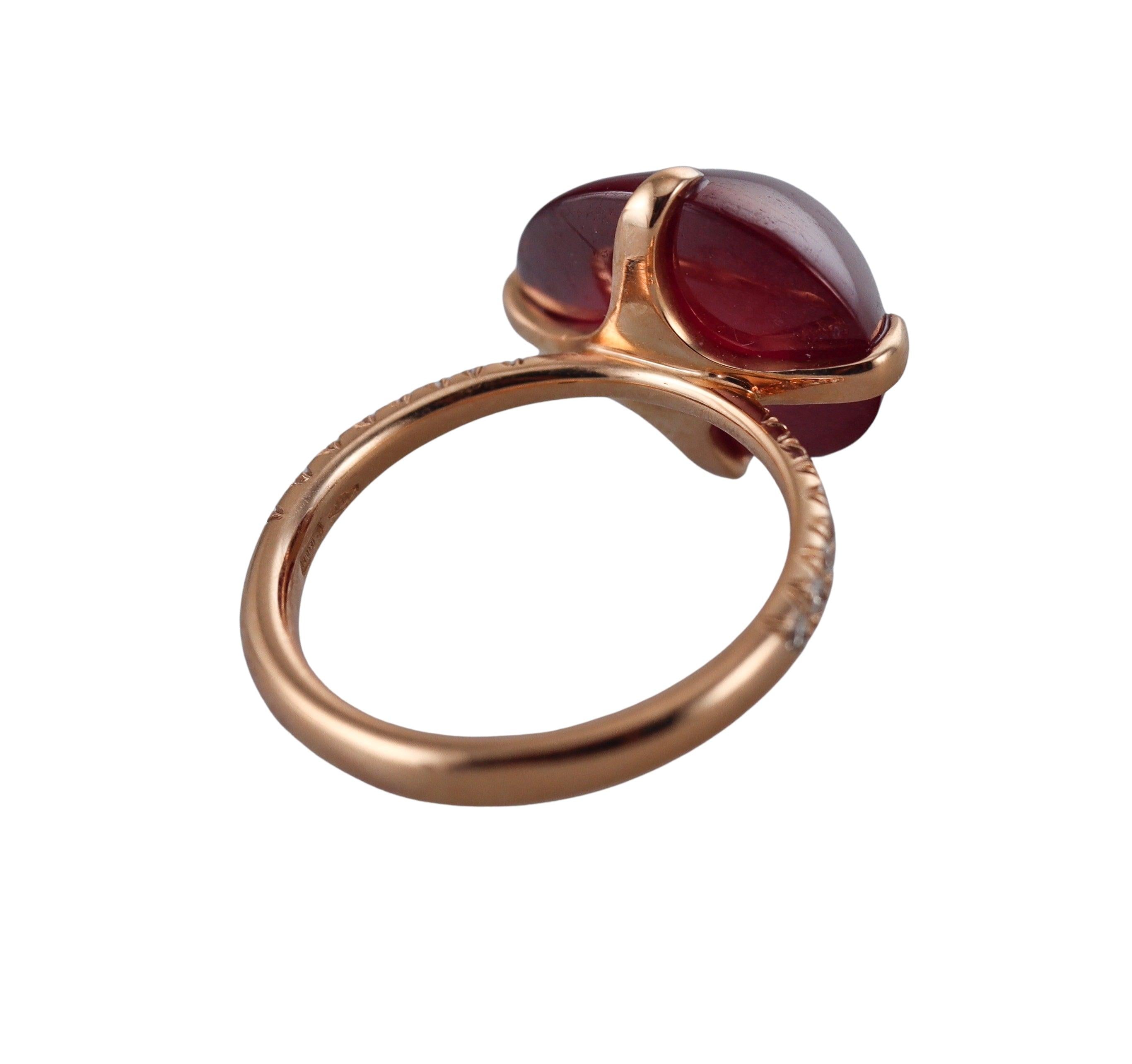 Mimi Milano Astrea Diamond Rubellite Gold Ring