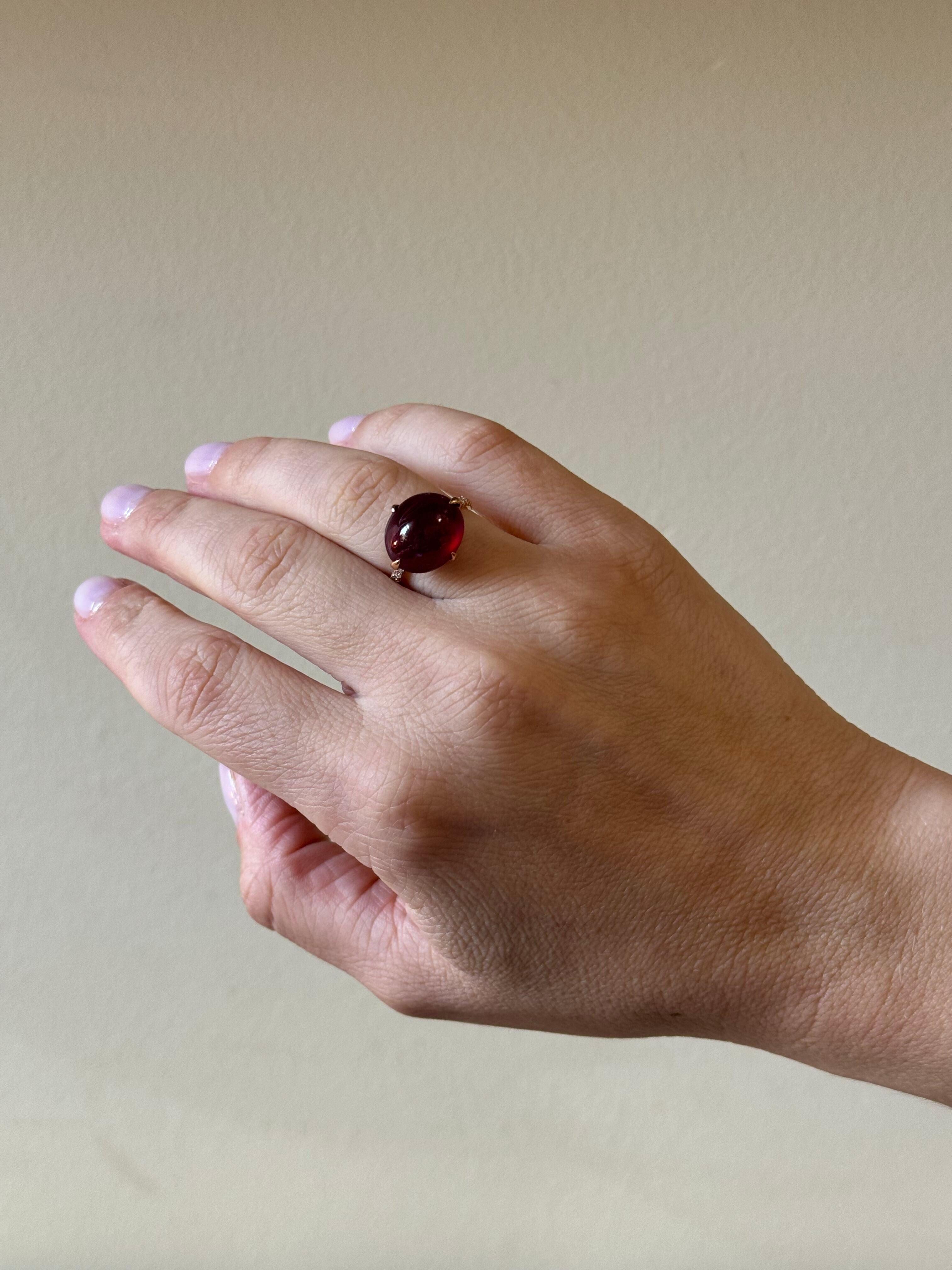 Mimi Milano Astrea Diamond Rubellite Gold Ring