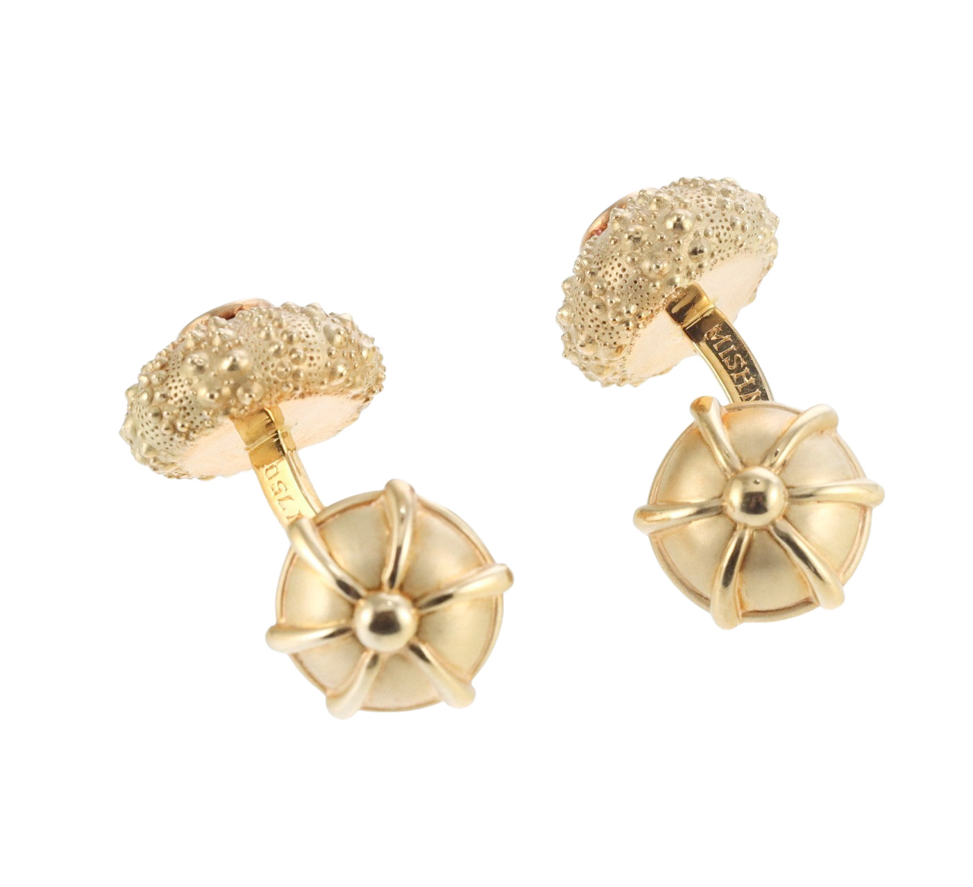 Mish NY Aquamarine Gold Sea Urchin Cufflinks