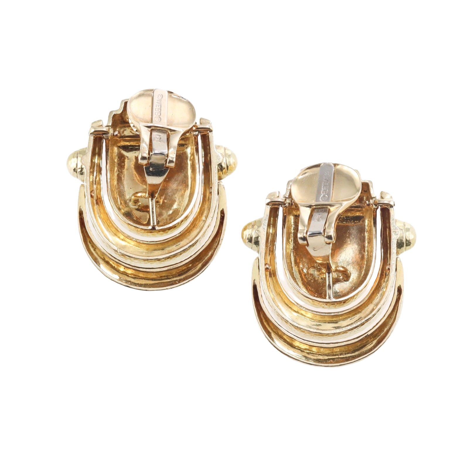 David Webb Gold Doorknocker Earrings