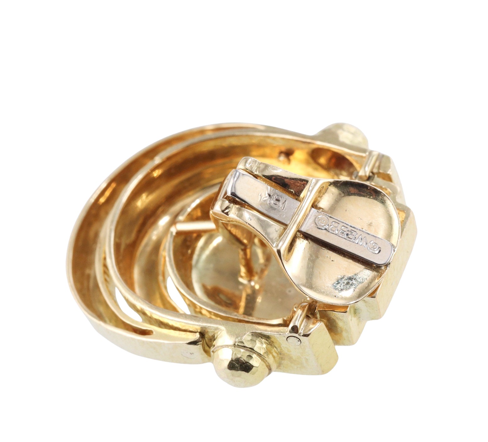 David Webb Gold Doorknocker Earrings