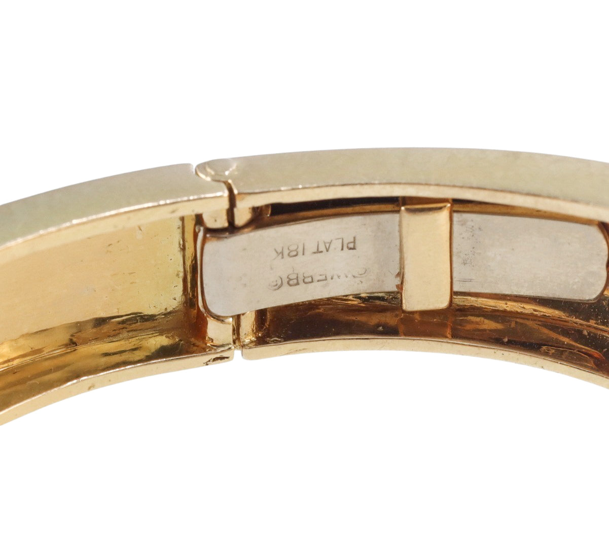 David Webb Diamond Gold Platinum Gap Cuff Bracelet