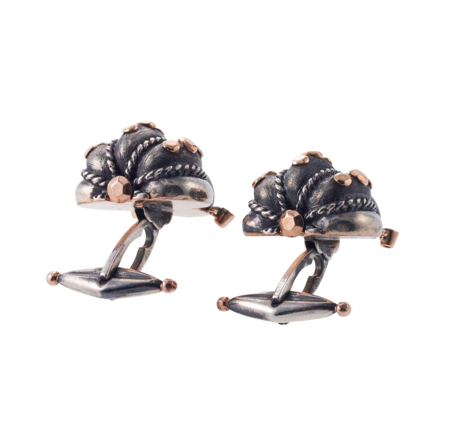 Nardi Blackamoor Gold Silver Cufflinks