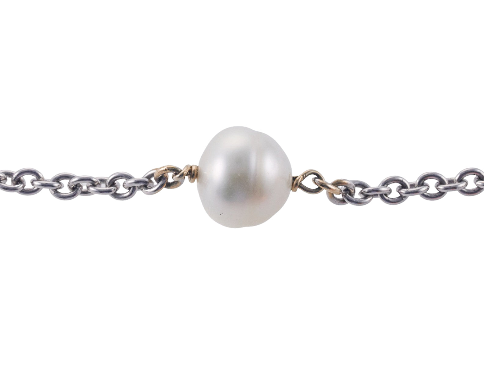 Coral Diamond Pearl Gold Long Station Necklace Set